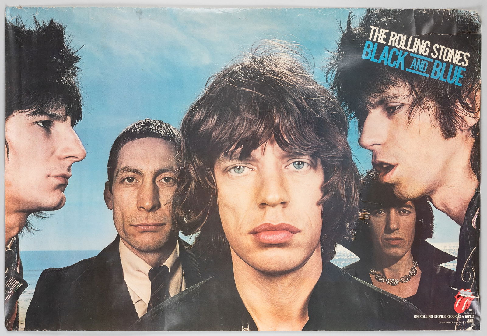 THE ROLLING STONES BLACK AND BLUE PROMOTIONAL POSTER (1 of 1)