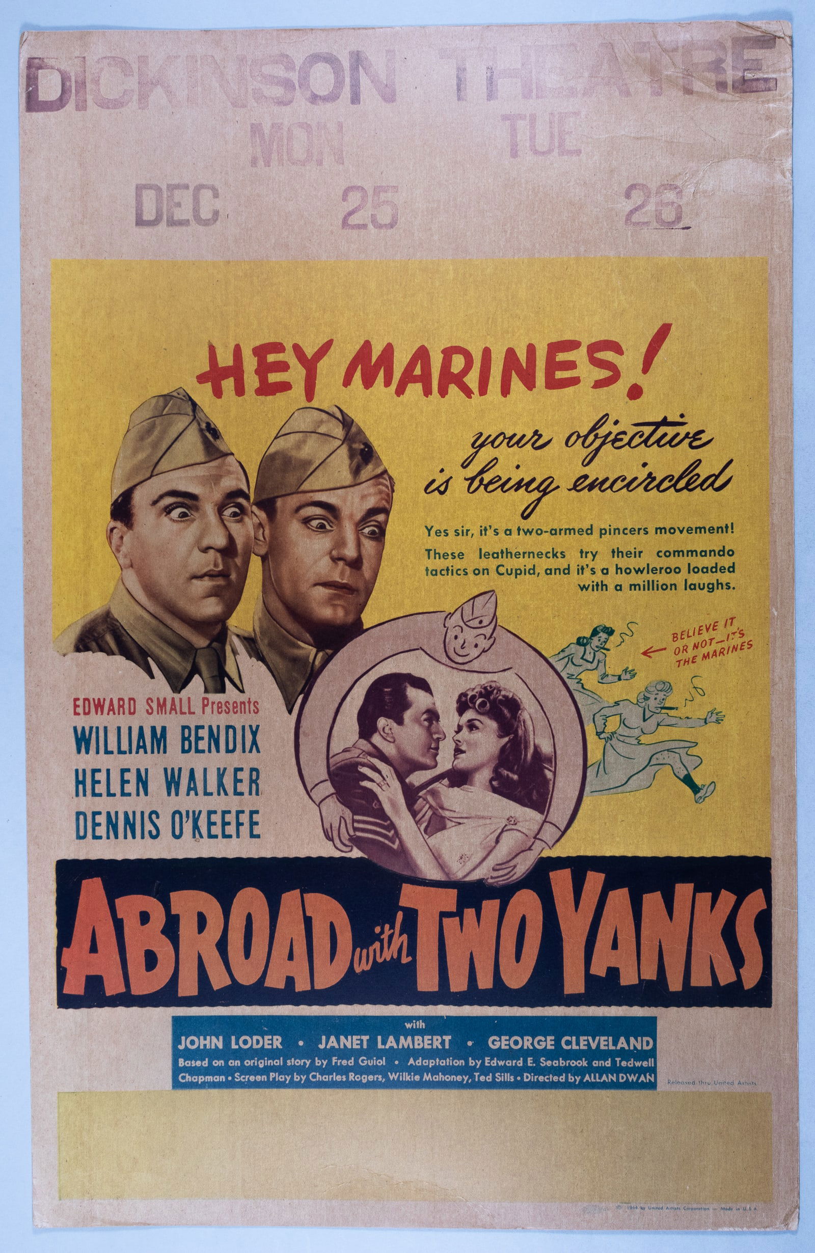 2 US WAR MOVIE THEATER LOBBY CARDS (1 of 2)