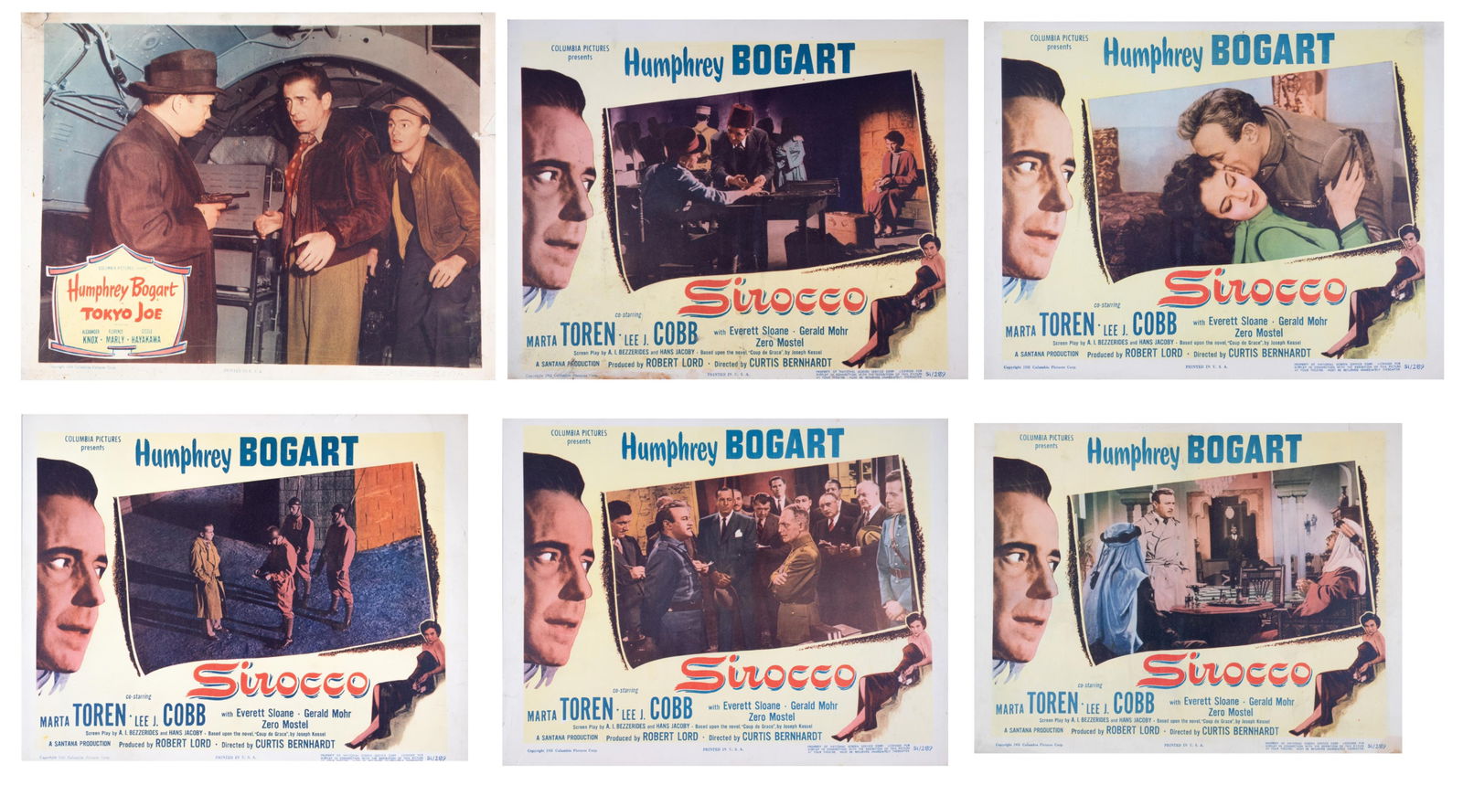 6 HUMPHREY BOGART LOBBY CARDS (1 of 7)