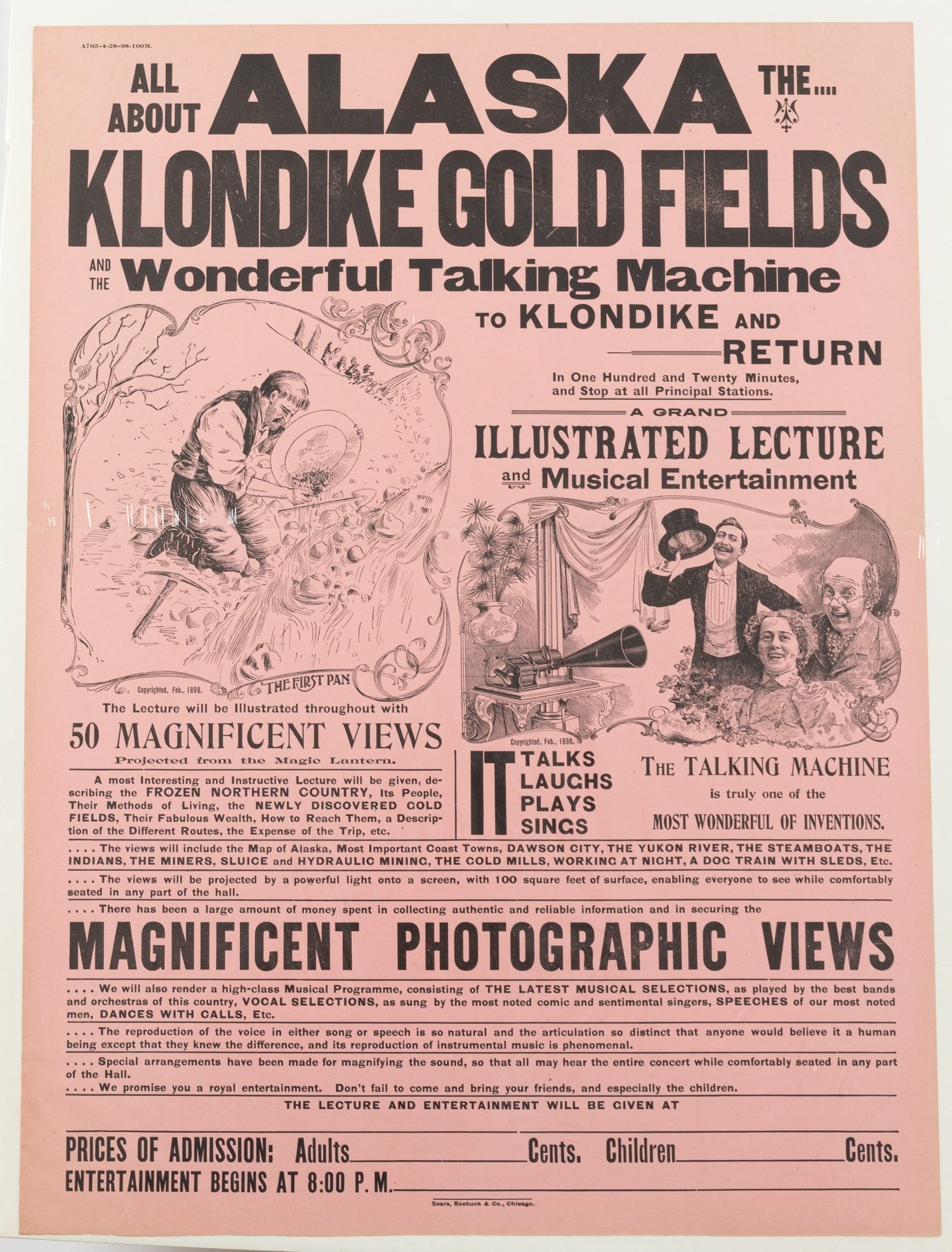 ALASKA KLONDIKE GOLDFIELDS GOLD RUSH POSTER (1 of 1)