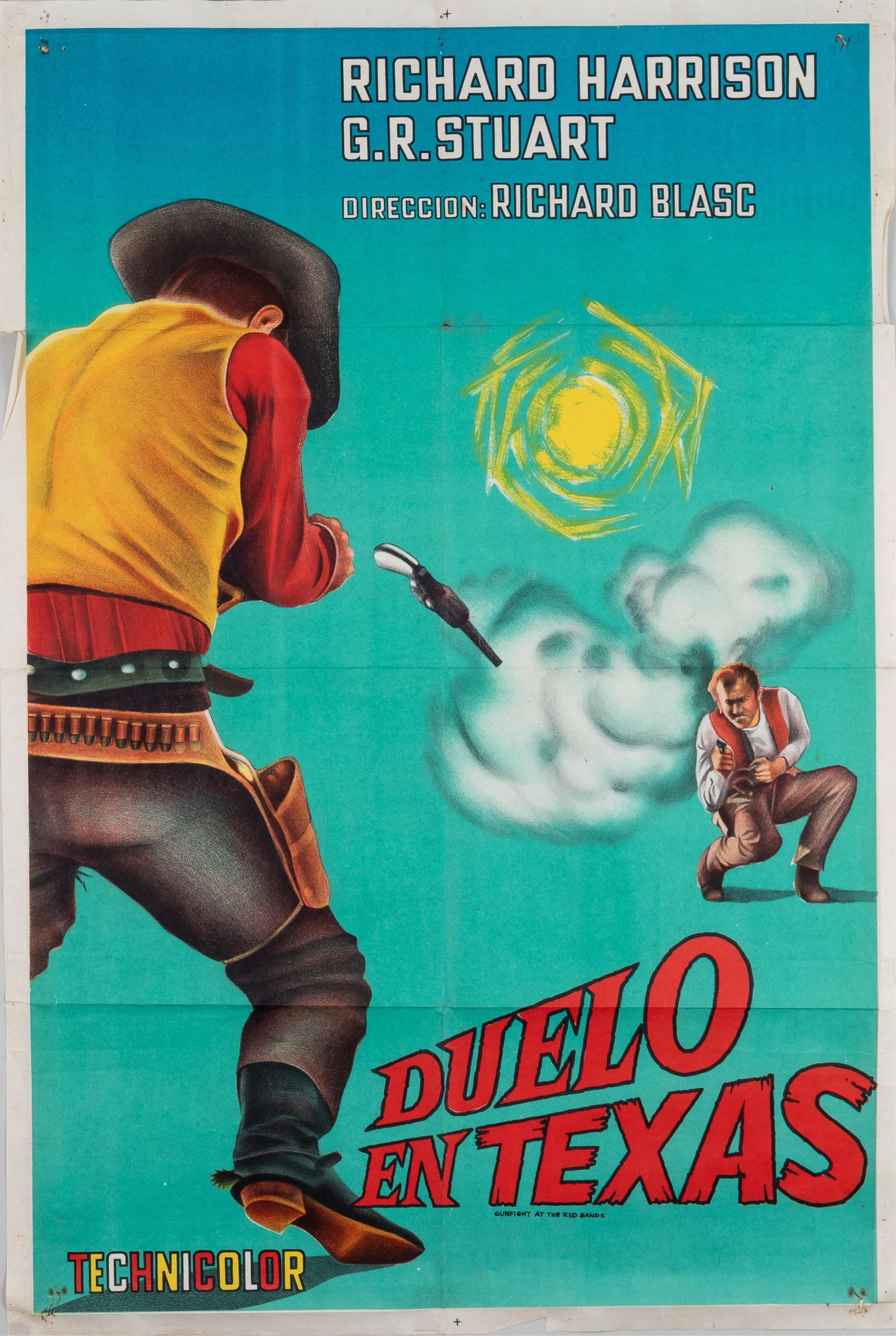 GUNFIGHT AT RED SANDS AMERICAN WESTERN POSTER IN SPANISH (1 of 1)