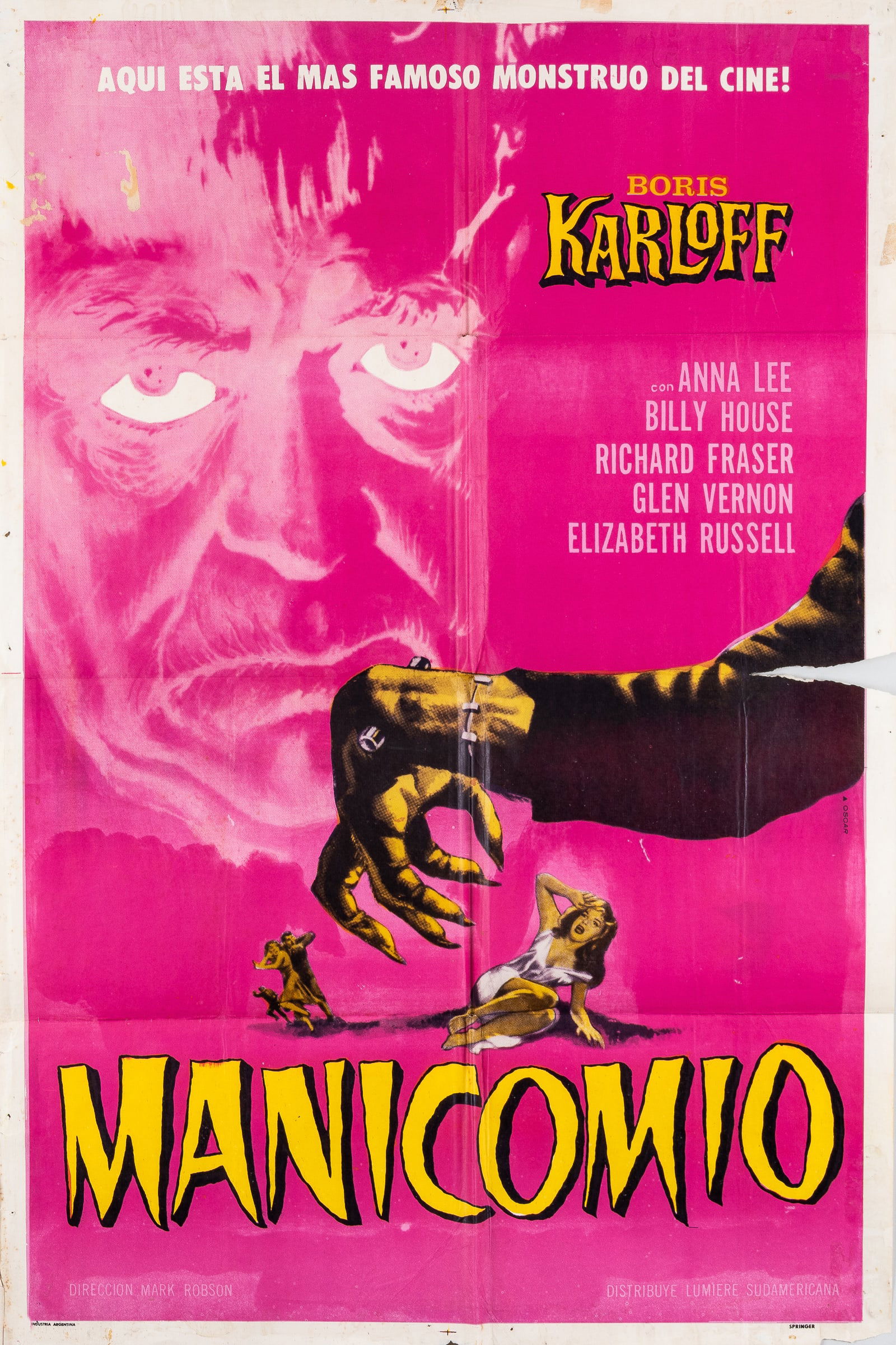 BORIS KARLOFF MANICOMIO SPANISH MOVIE POSTER (1 of 1)