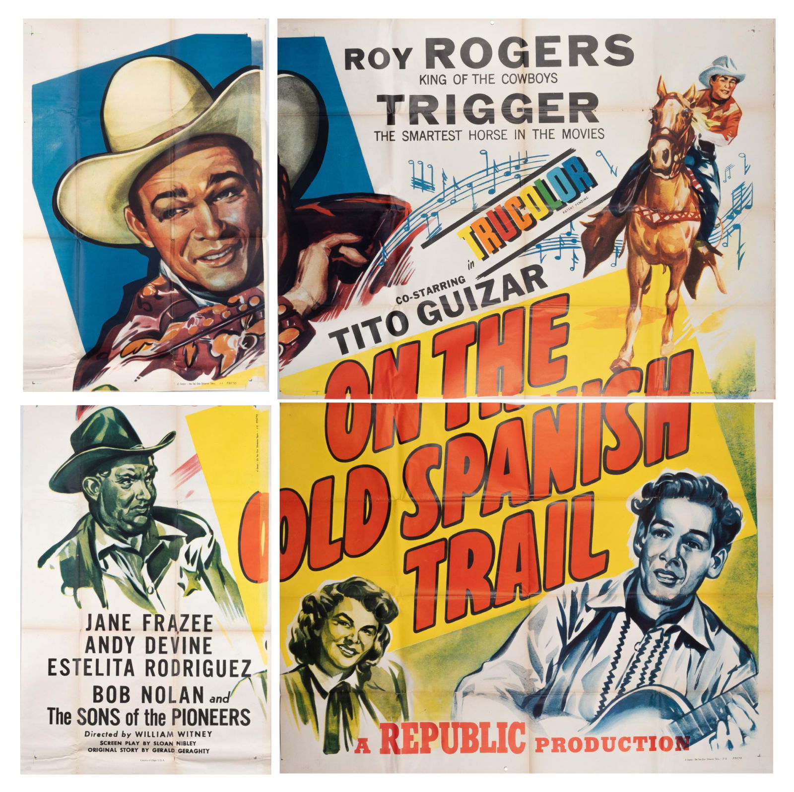 ROY ROGERS - ON THE OLD SPANISH TRAIL 6-SHEET MOVIE POSTER 1947 (1 of 5)