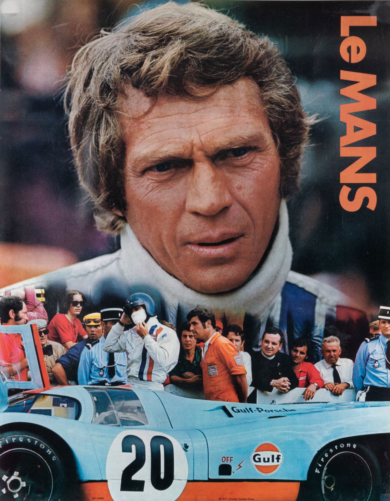 STEVE MCQUEEN LE MANS CAR RACING POSTER (1 of 1)