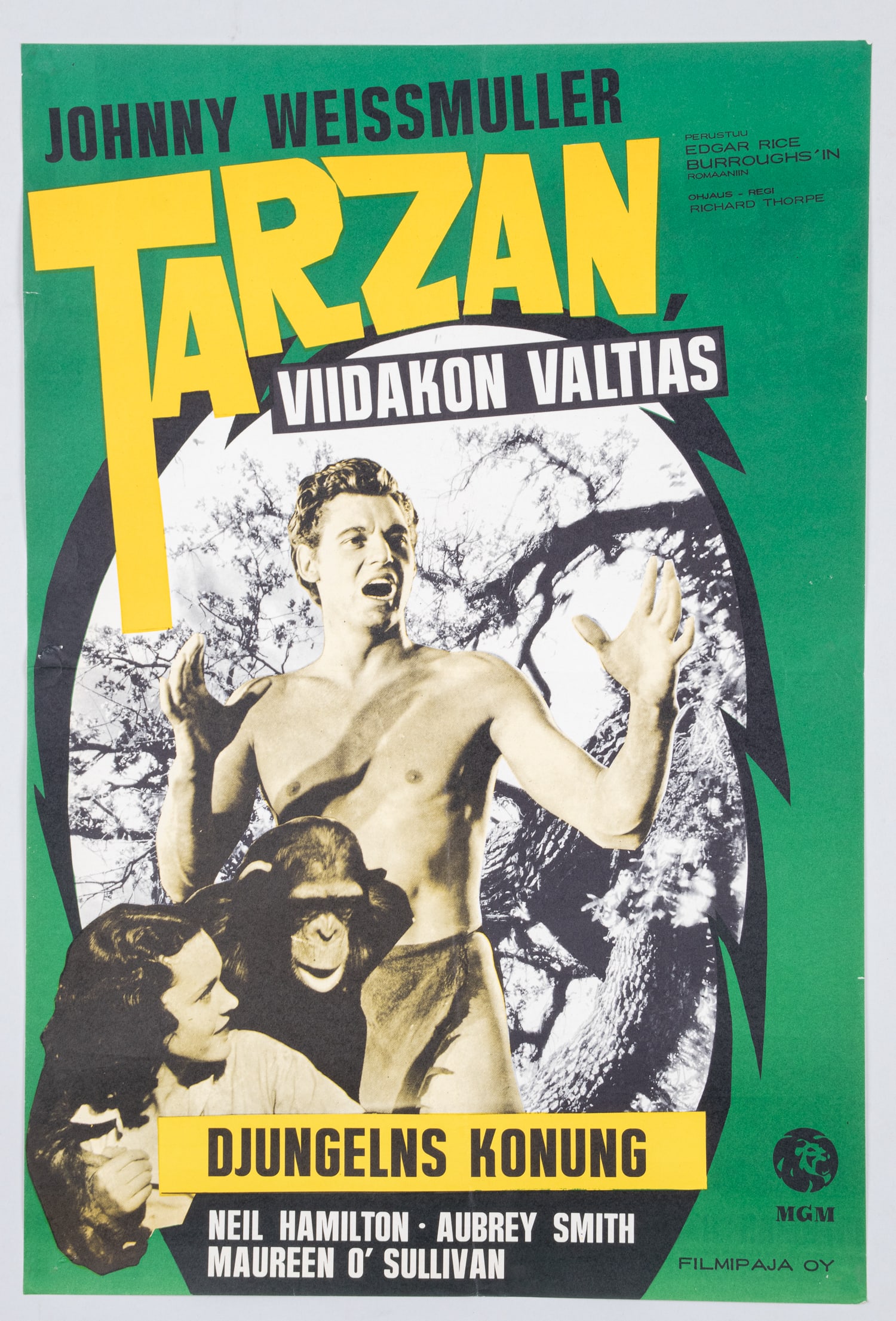 TARZAN THE APE MAN FINNISH MOVIE POSTER (1 of 1)