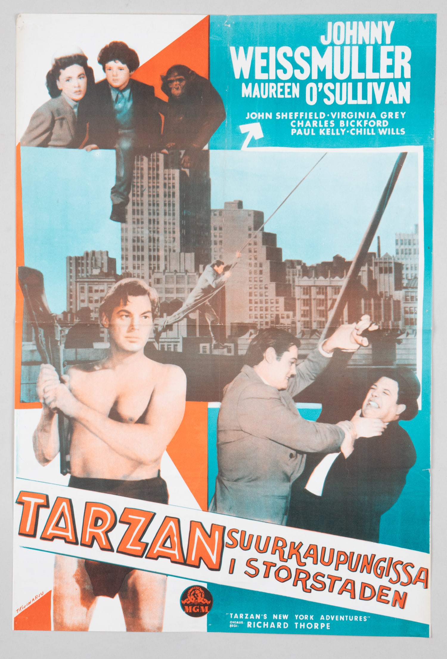 TARZAN'S NEW YORK ADVENTURE FINNISH MOVIE POSTER (1 of 1)