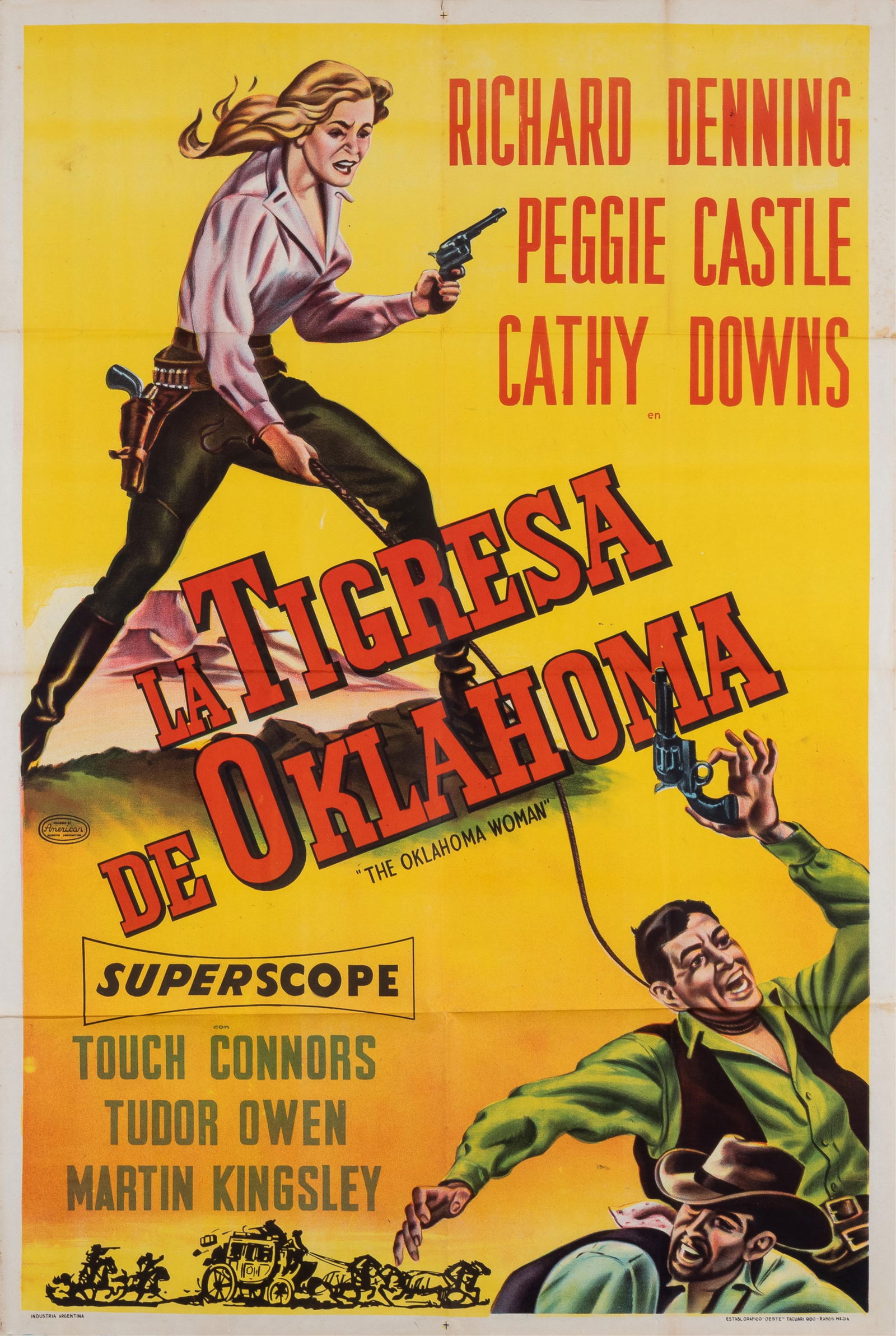 THE OKLAHOMA WOMAN WESTERN MOVIE POSTER IN SPANISH (1 of 1)