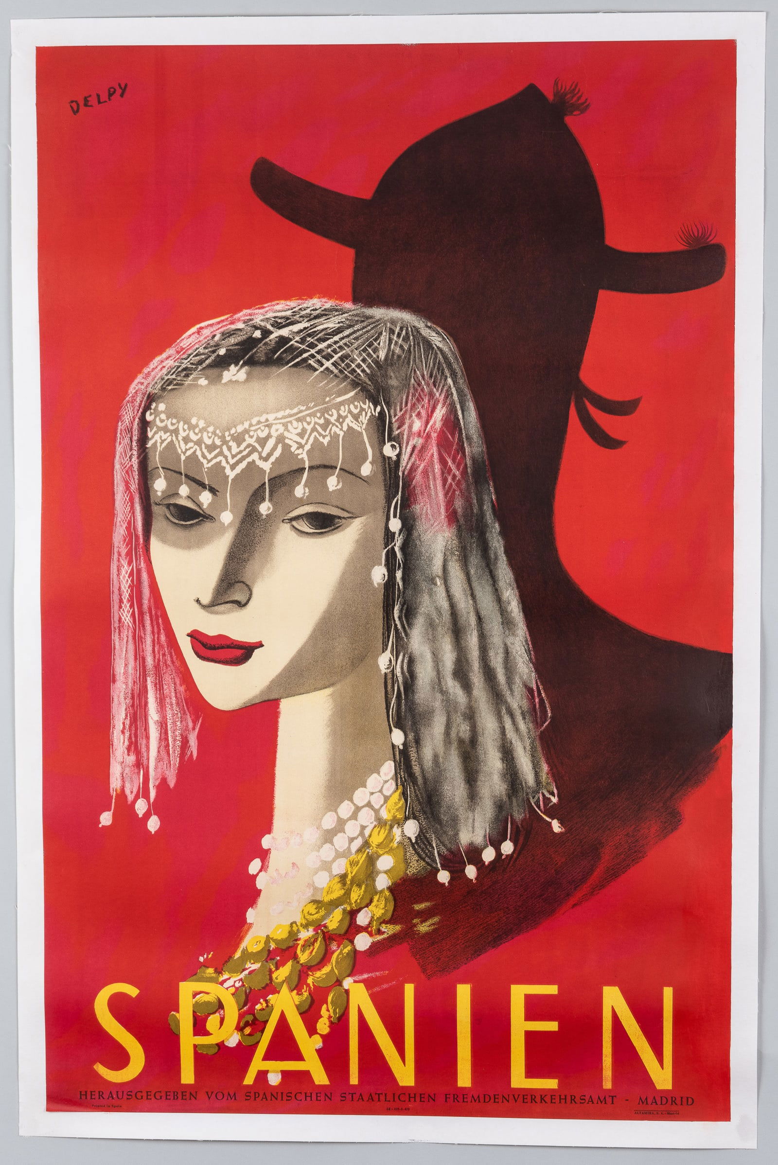 VINTAGE 1950 SPAIN TRAVEL POSTER (1 of 1)