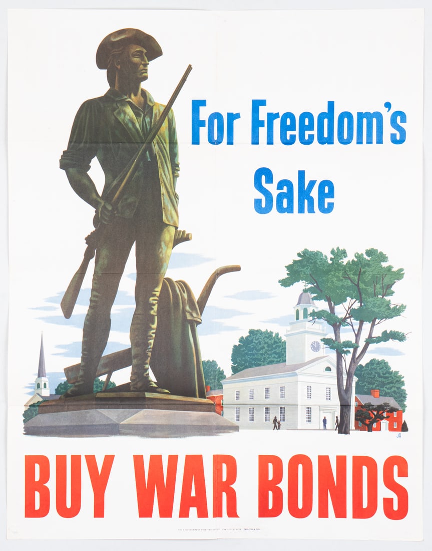 2 WWII AMERICAN WAR BONDS POSTERS (1 of 2)