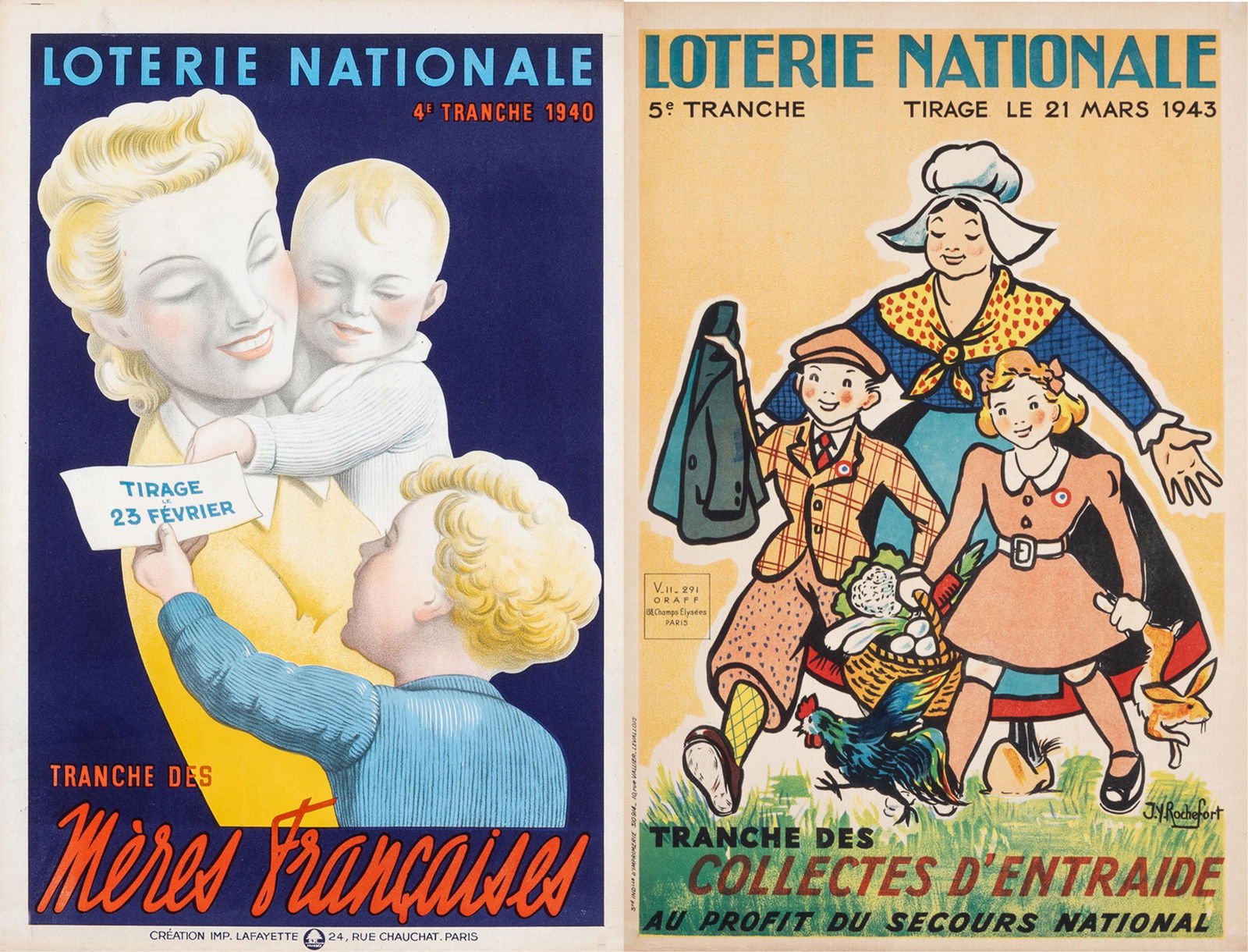 2 WWII FRENCH LOTERIE NATIONALE POSTER (1 of 3)