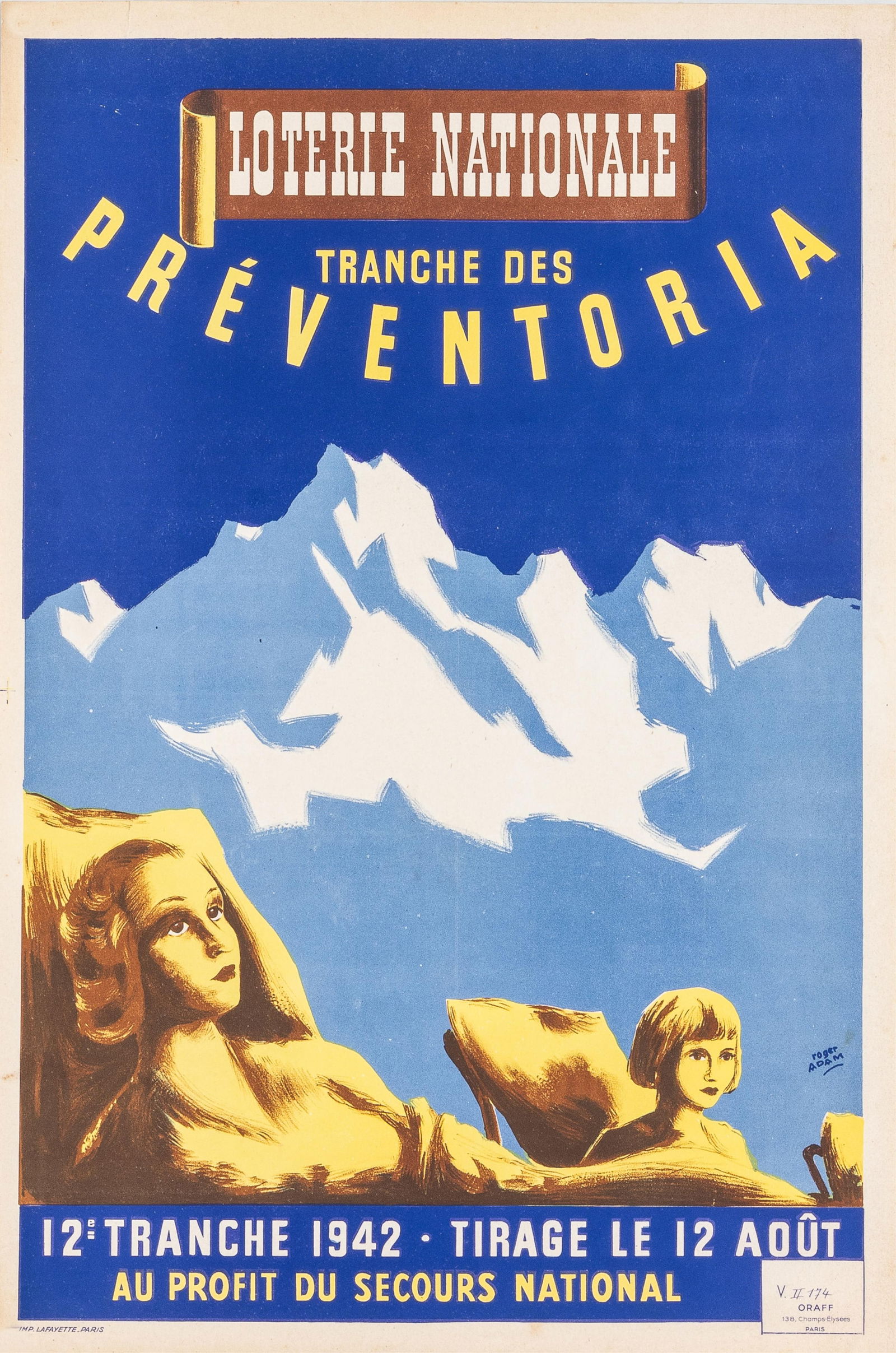 2 WWII FRENCH LOTERIE NATIONALE POSTER (1 of 2)