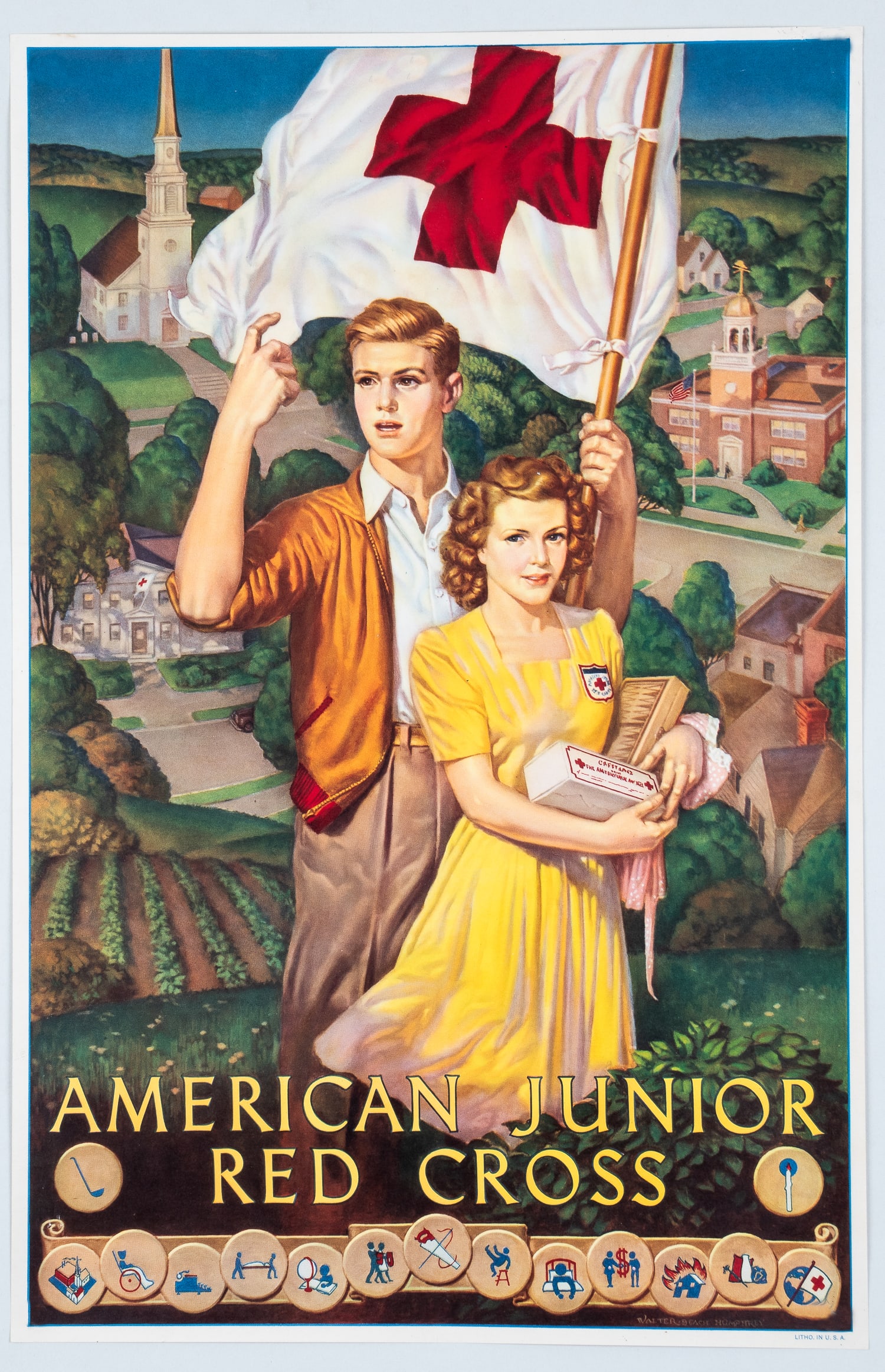 AMERICAN JUNIOR RED CROSS RECRUITMENT POSTER (1 of 1)