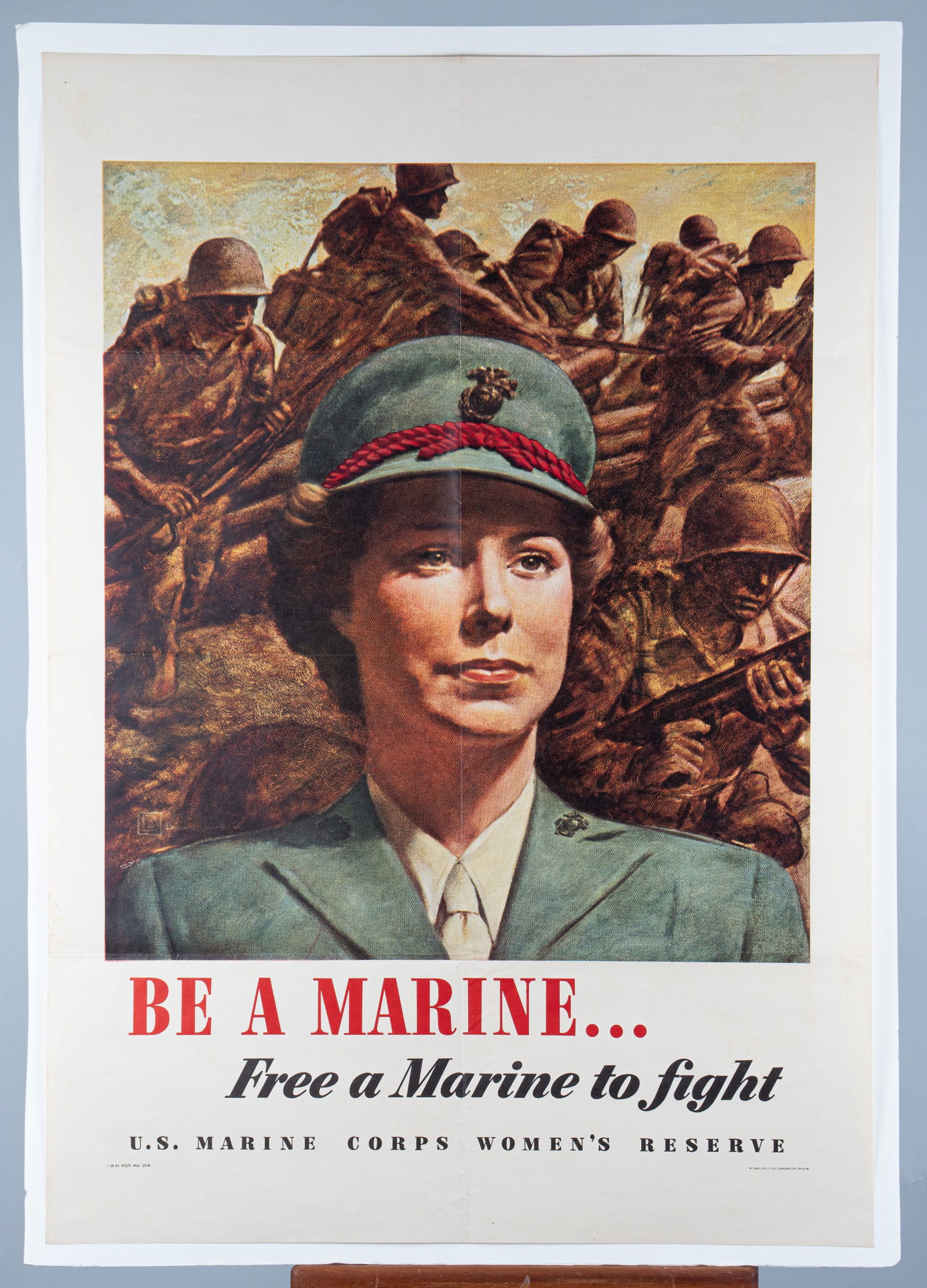 BE A MARINE - FREE A MARINE TO FIGHT WWII POSTER (1 of 1)