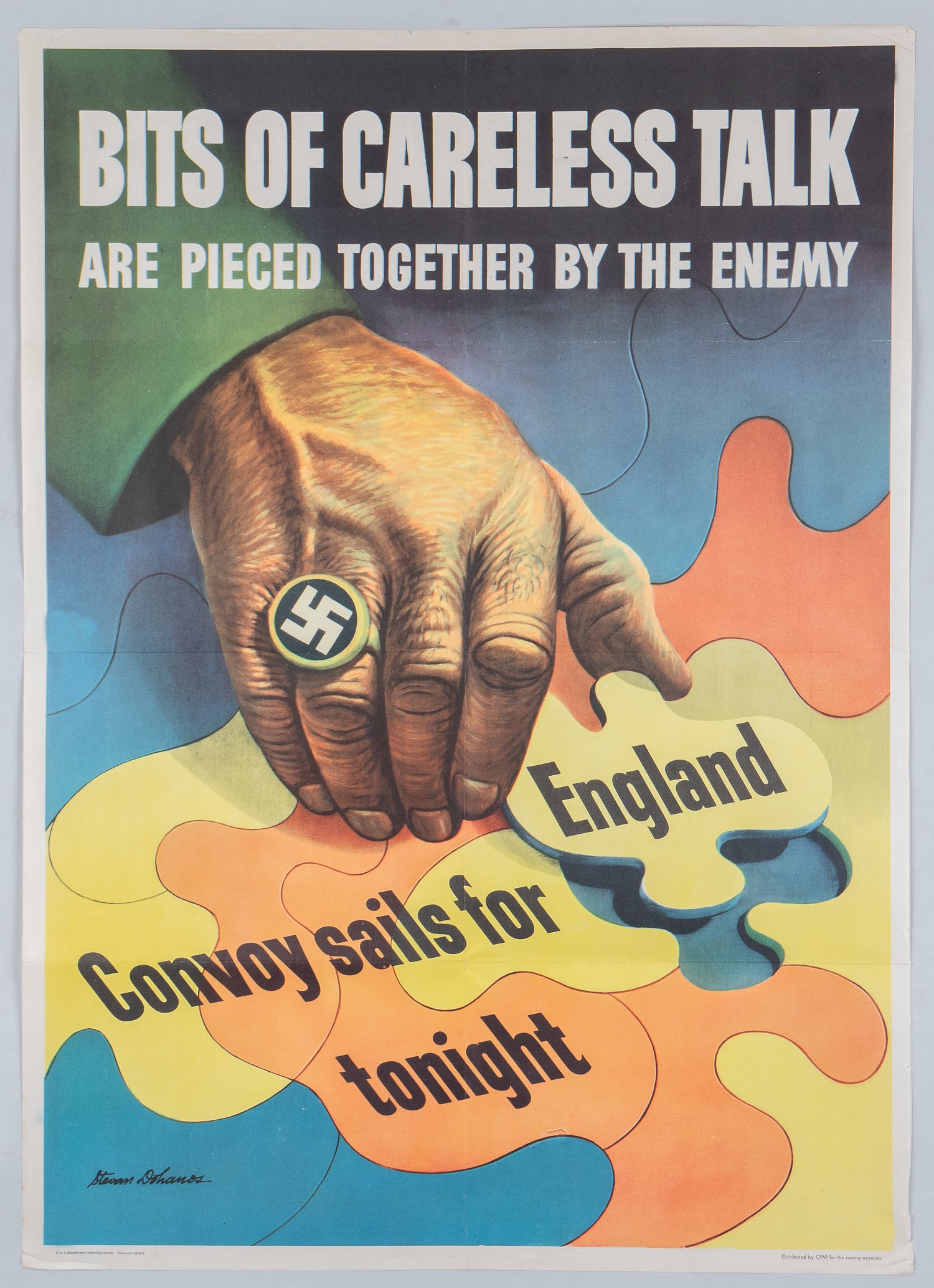 BITS OF CARELESS TALK WWII PROPAGANDA POSTER STEVAN DOHANOS (1 of 1)