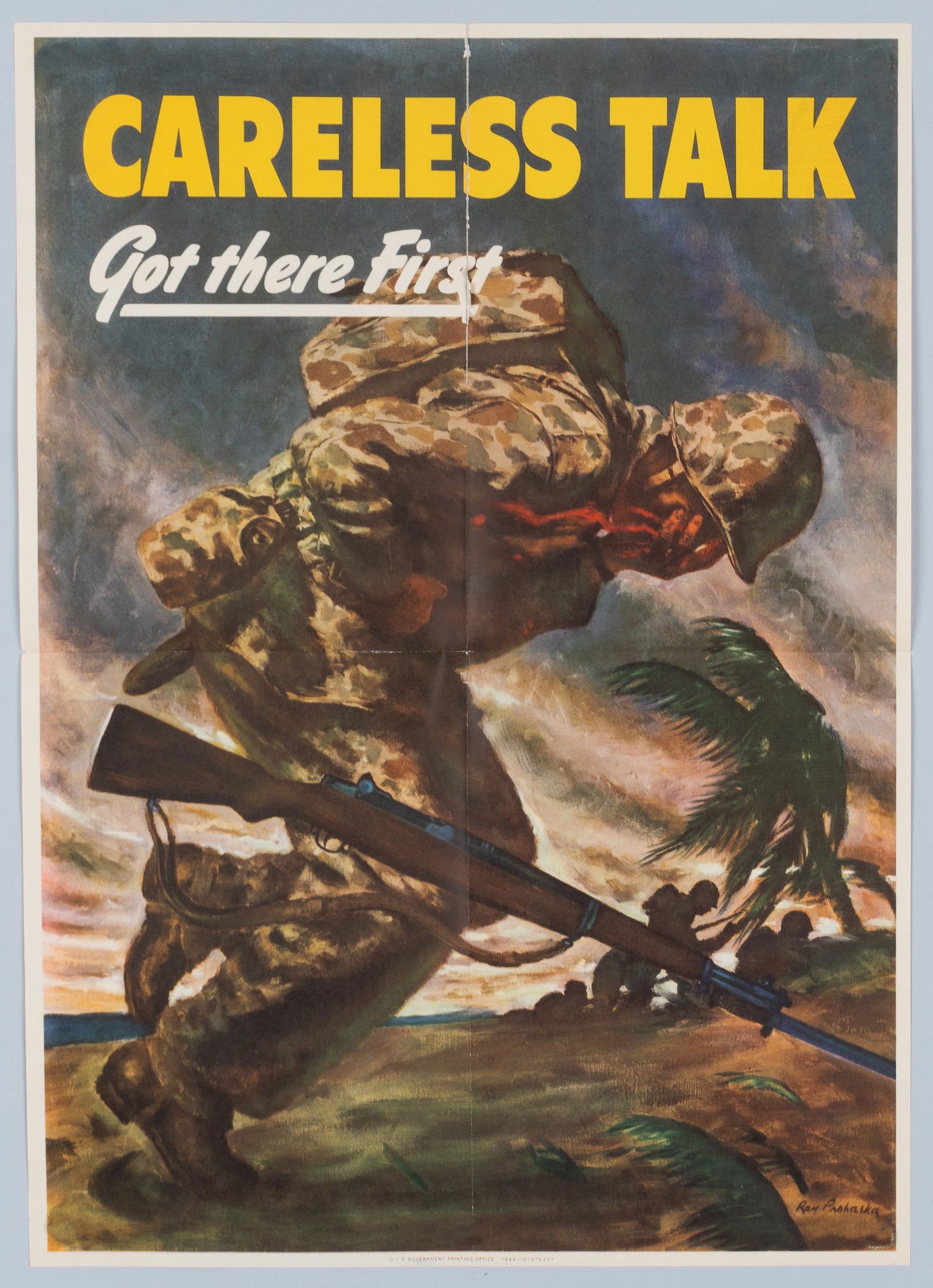 CARELESS TALK GOT THERE FIRST WWII POSTER (1 of 1)