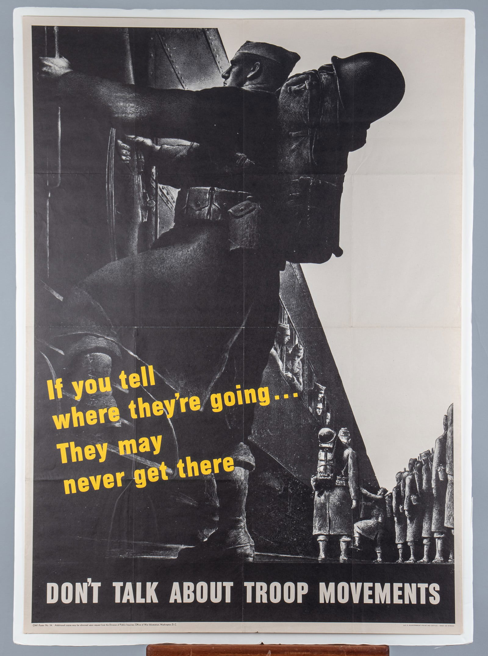 DON'T TALK ABOUT TROOP MOVEMENTS WWII POSTER (1 of 1)