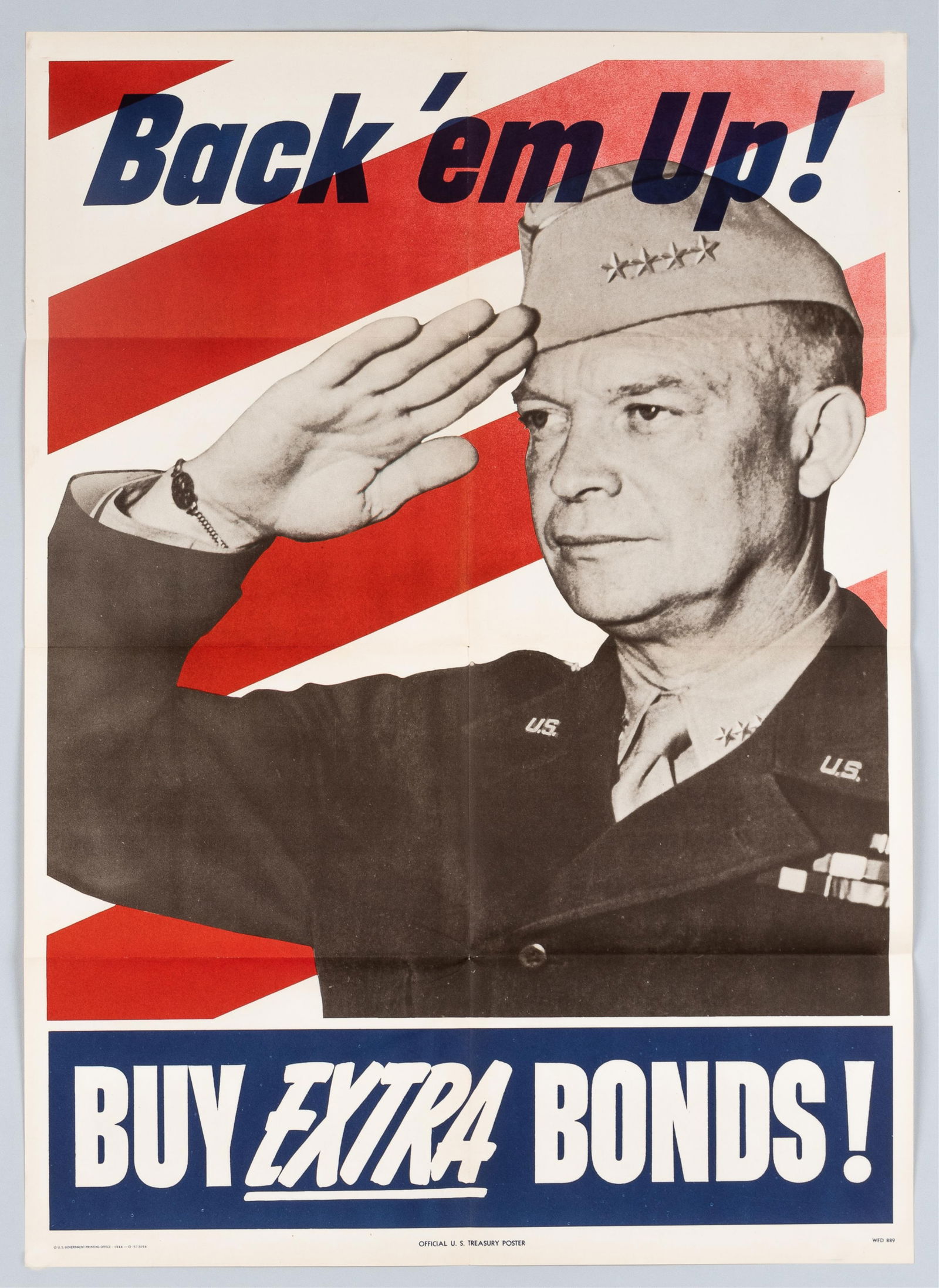 EISENHOWER - BUY EXTRA BONDS WWII POSTER (1 of 1)