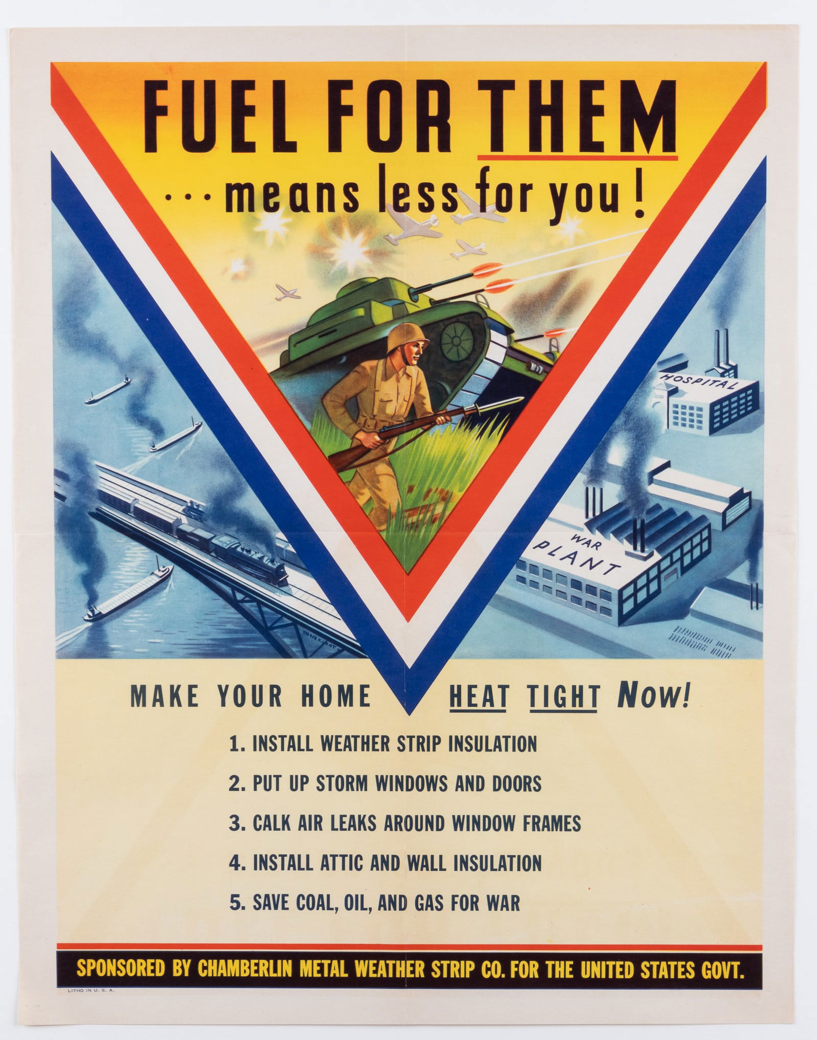 FUEL FOR THEM MEANS LESS FOR YOU WWII POSTER (1 of 1)