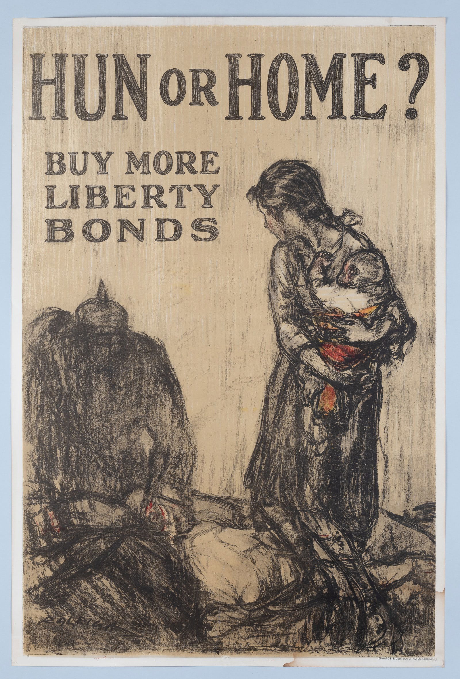 HUN OR HOME WWI POSTER HENRY RALEIGH (1 of 1)