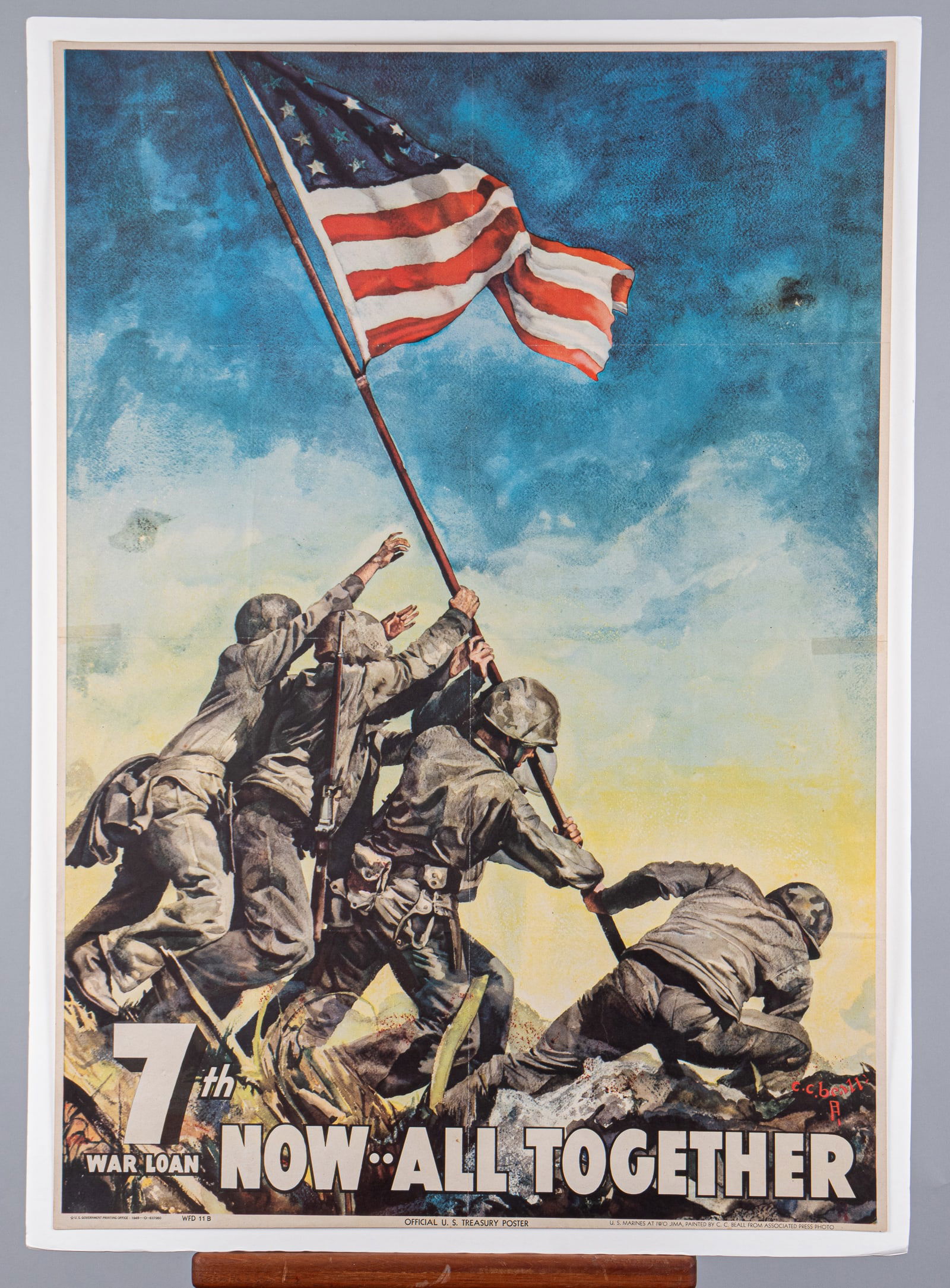 LARGE IWO JIMA WAR LOAN POSTER (1 of 1)