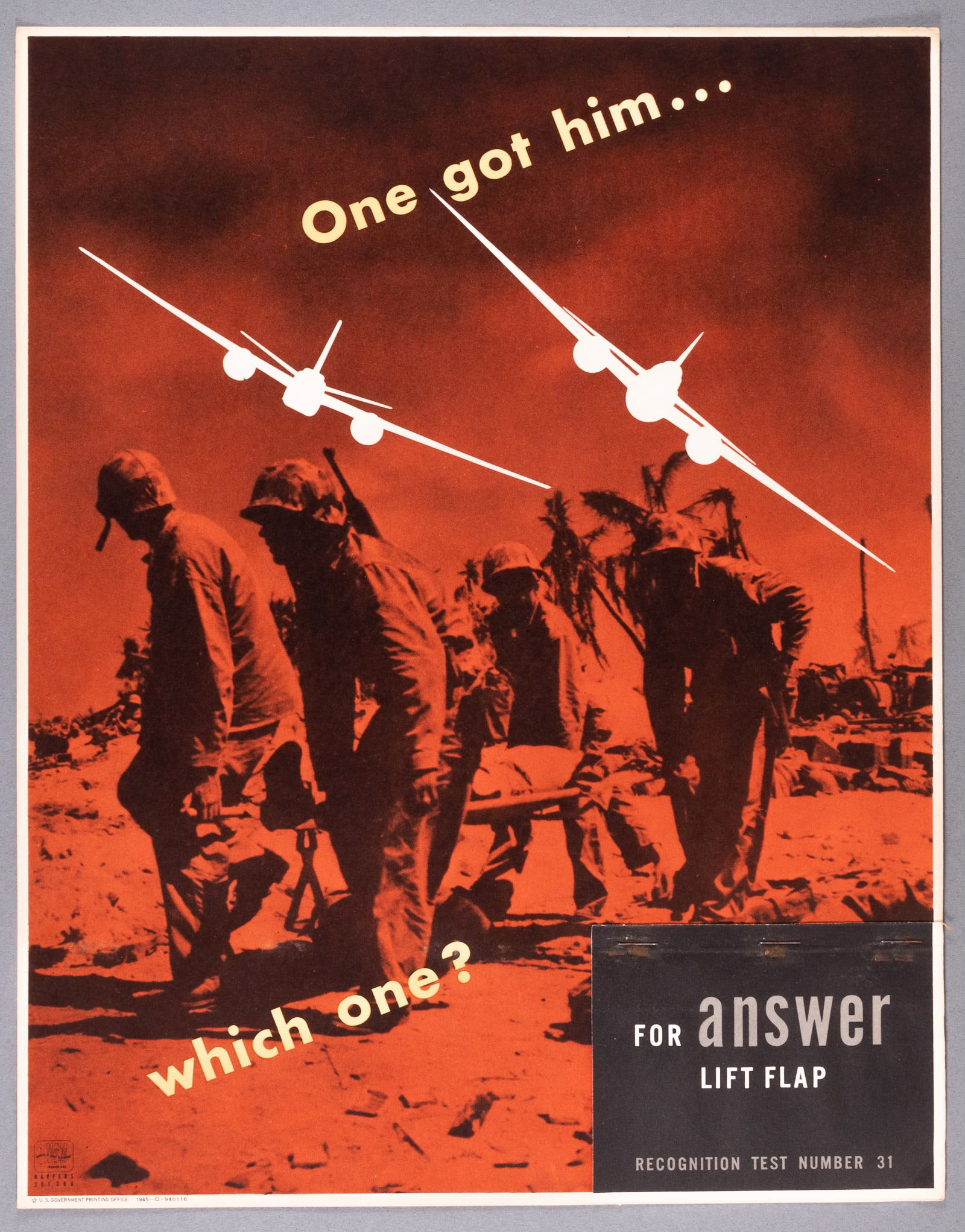 ONE GOT HIM...WHICH ONE? WWII AIRCRAFT RECOGNITION POSTER #31 (1 of 1)
