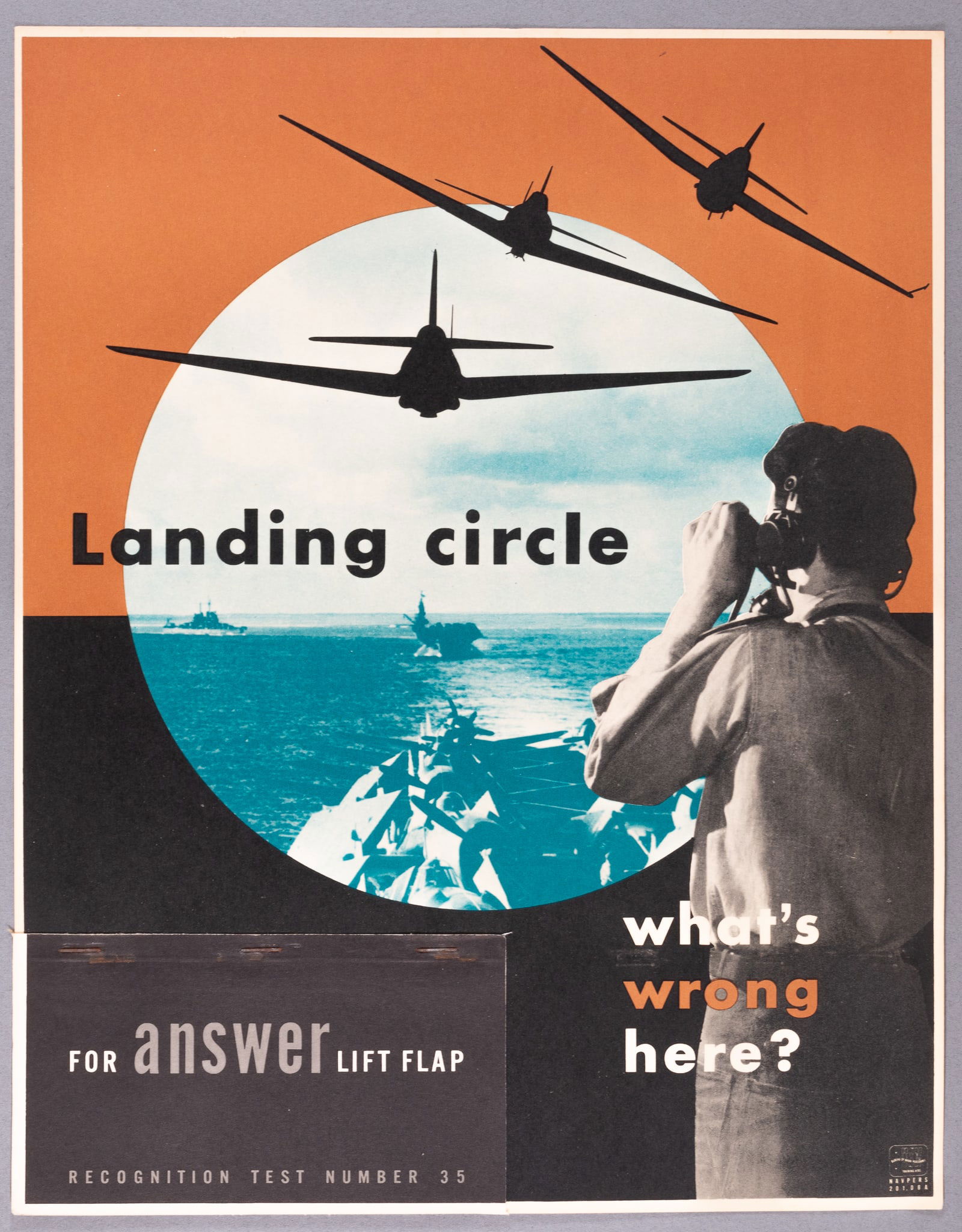 LANDING CIRCLE...WHATS WRONG HERE - WWII AIRCRAFT RECOGNITION POSTER #35 (1 of 1)