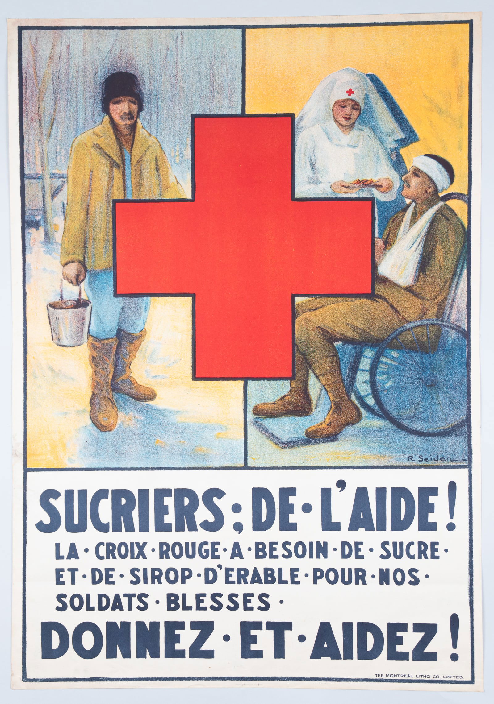 WWI FRENCH-CANADIAN RED CROSS POSTER BY REGINA SEIDEN (1 of 1)