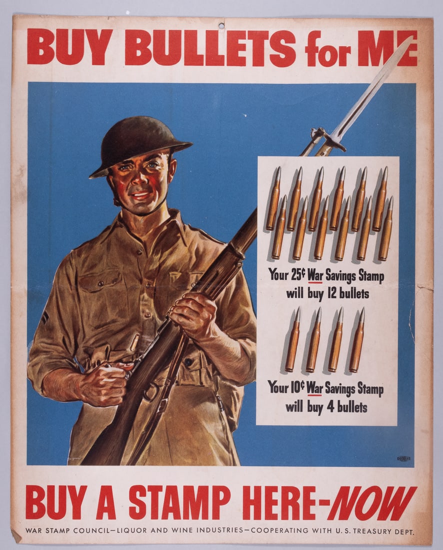 WWII AMERICAN BUY BULLETS FOR ME HOMEFRONT POSTER (1 of 1)