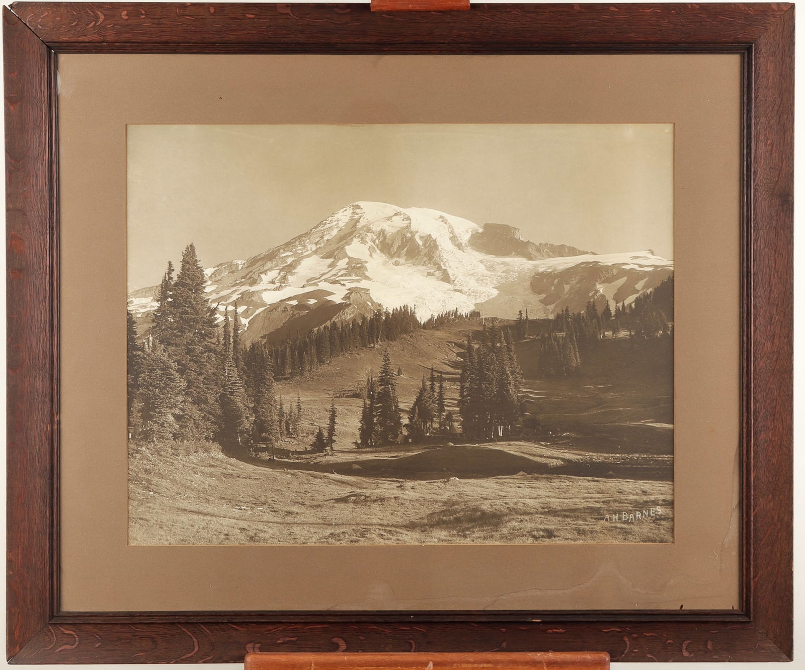 ANTIQUE ALBERT HENRY BARNES MT. RAINIER PHOTOGRAPH (1 of 1)