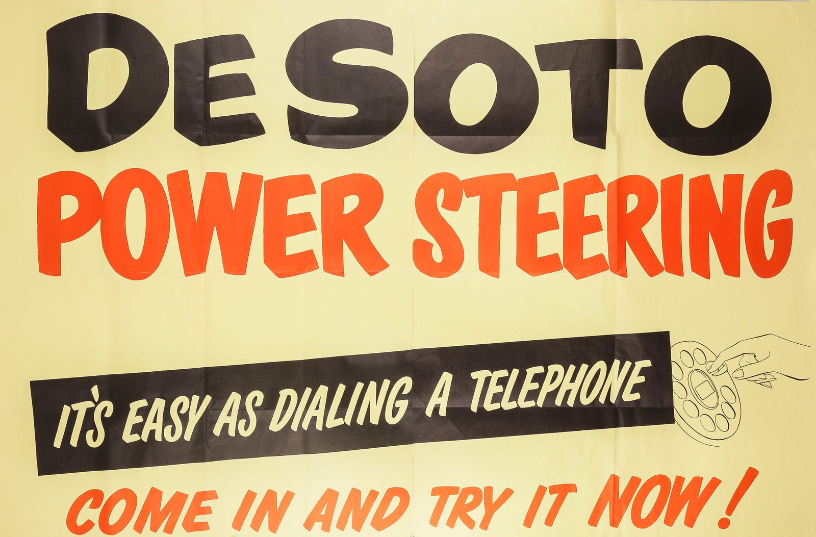 VINTAGE DESOTO POWER STEERING ADVERTISING POSTER (1 of 1)