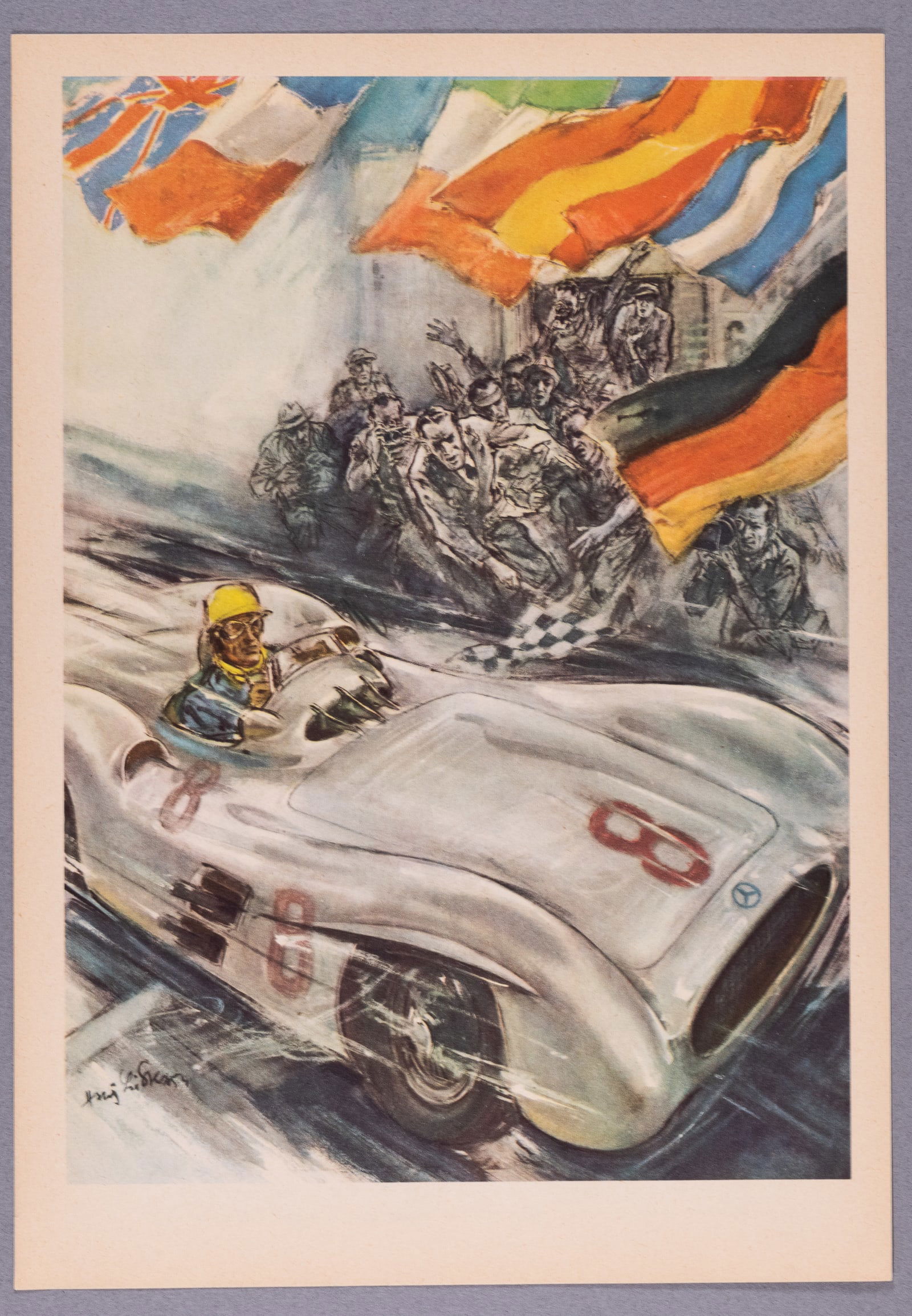 1955 MERCEDES BENZ VICTORY POSTER HANS LISKA (1 of 1)