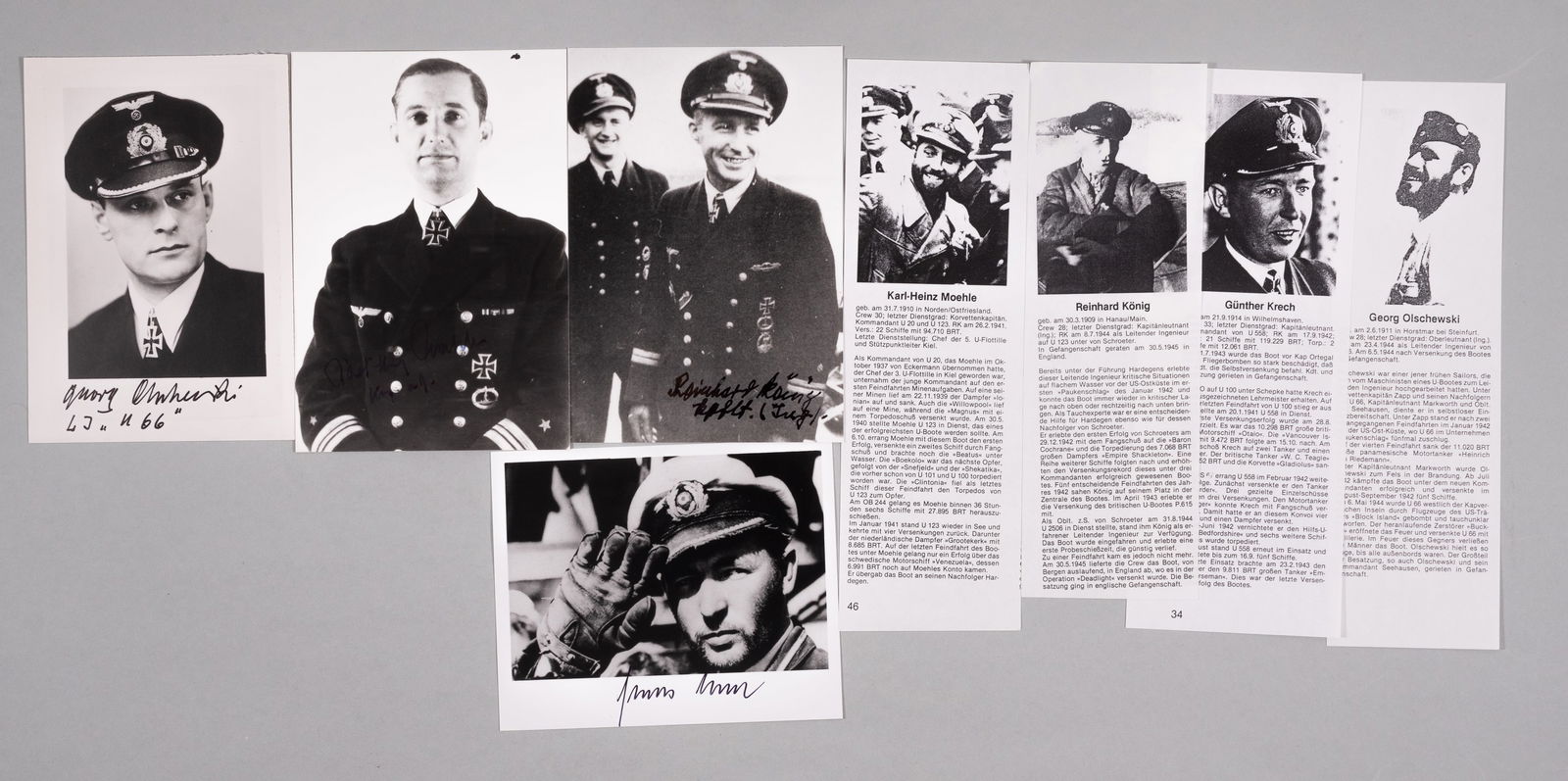 4 U-BOAT KNIGHT'S CROSS RECIPIENTS (1 of 5)