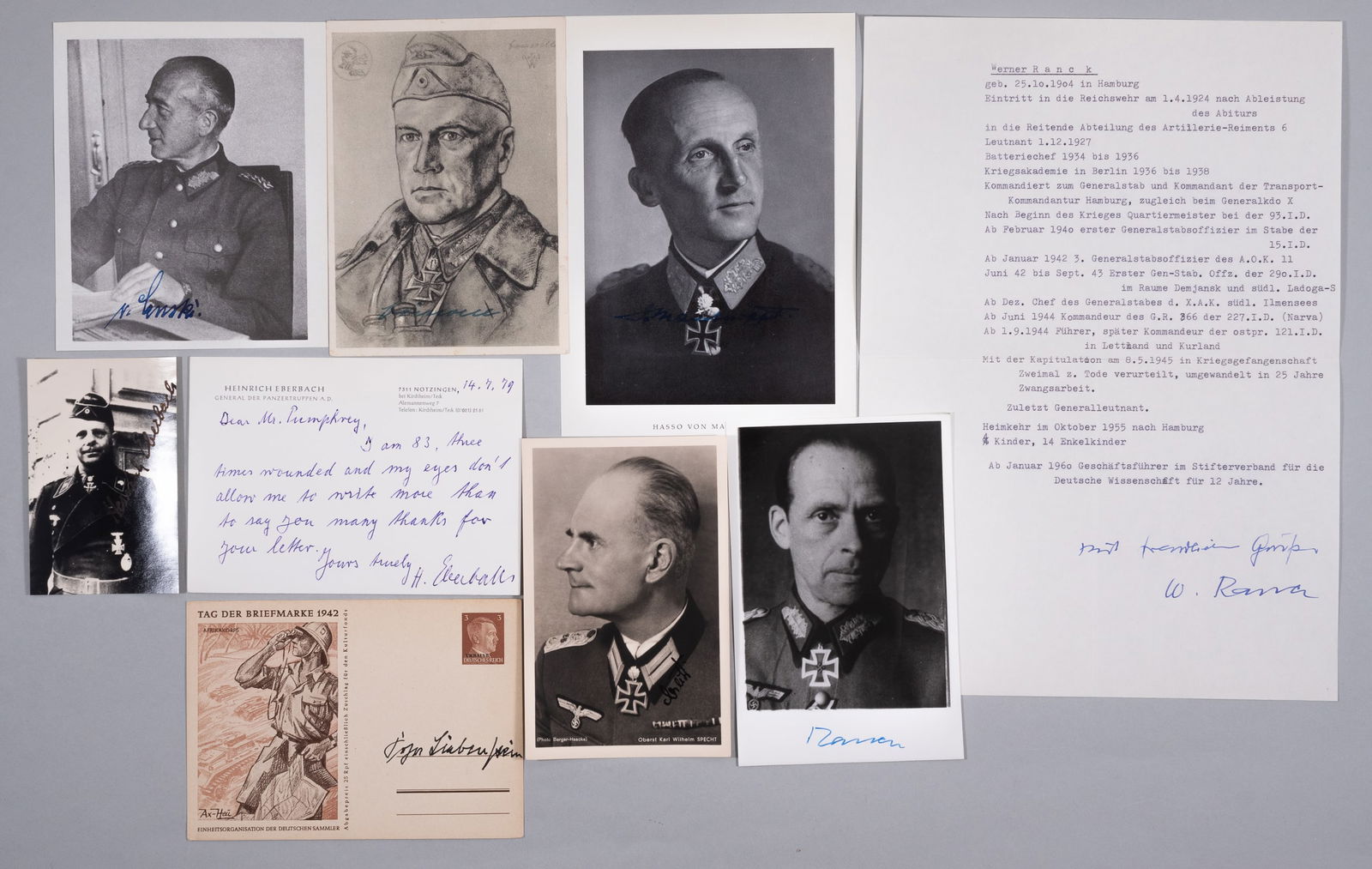8 GERMAN GENERAL AUTOGRAPHS (1 of 10)