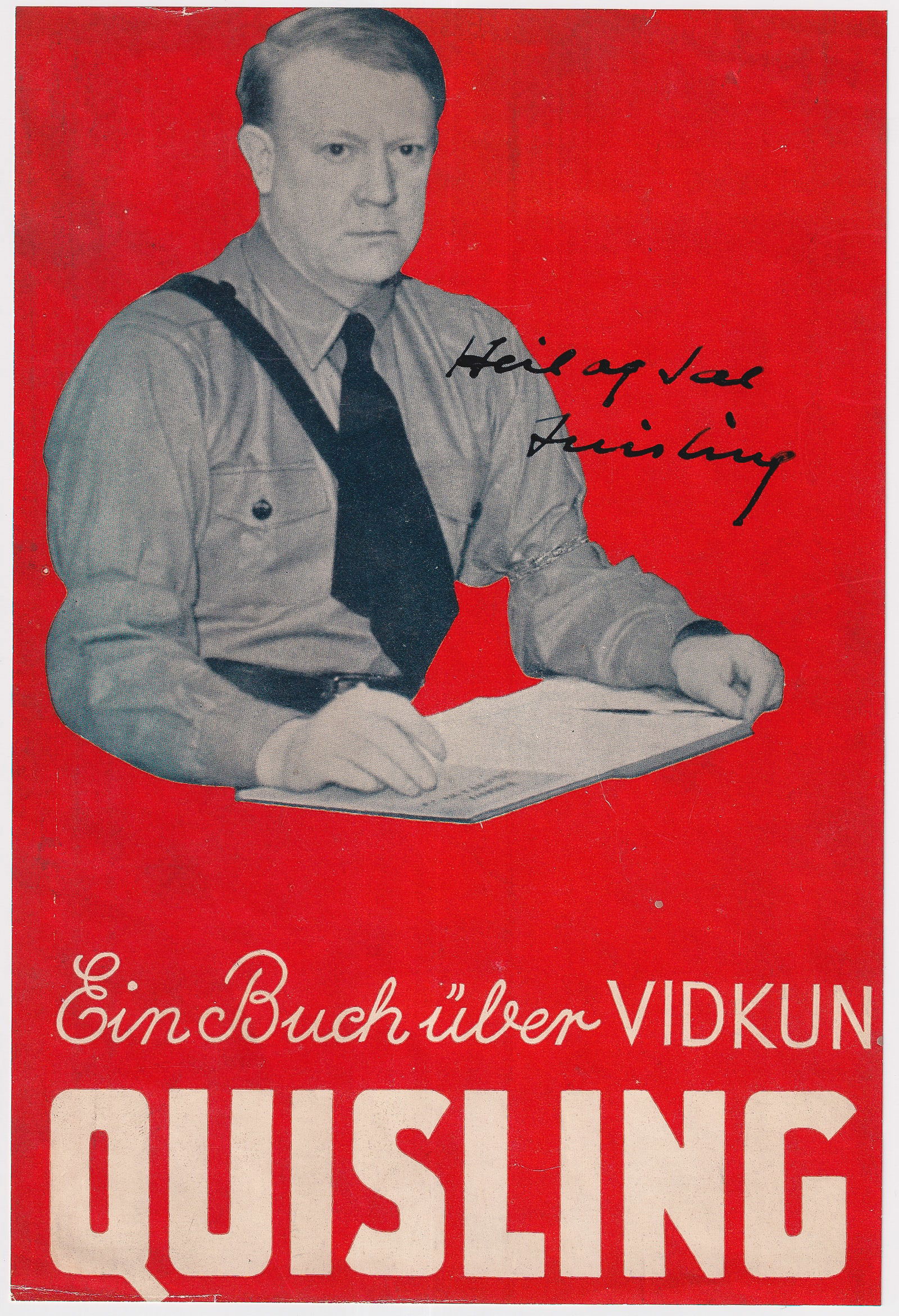 VIDKUN QUISLING: (1887-1945) Norwegian military officer and Nazi collaborator who nominally headed the government of Norway during the German occupation, tried for treason and executed by firing squad in at Akershus