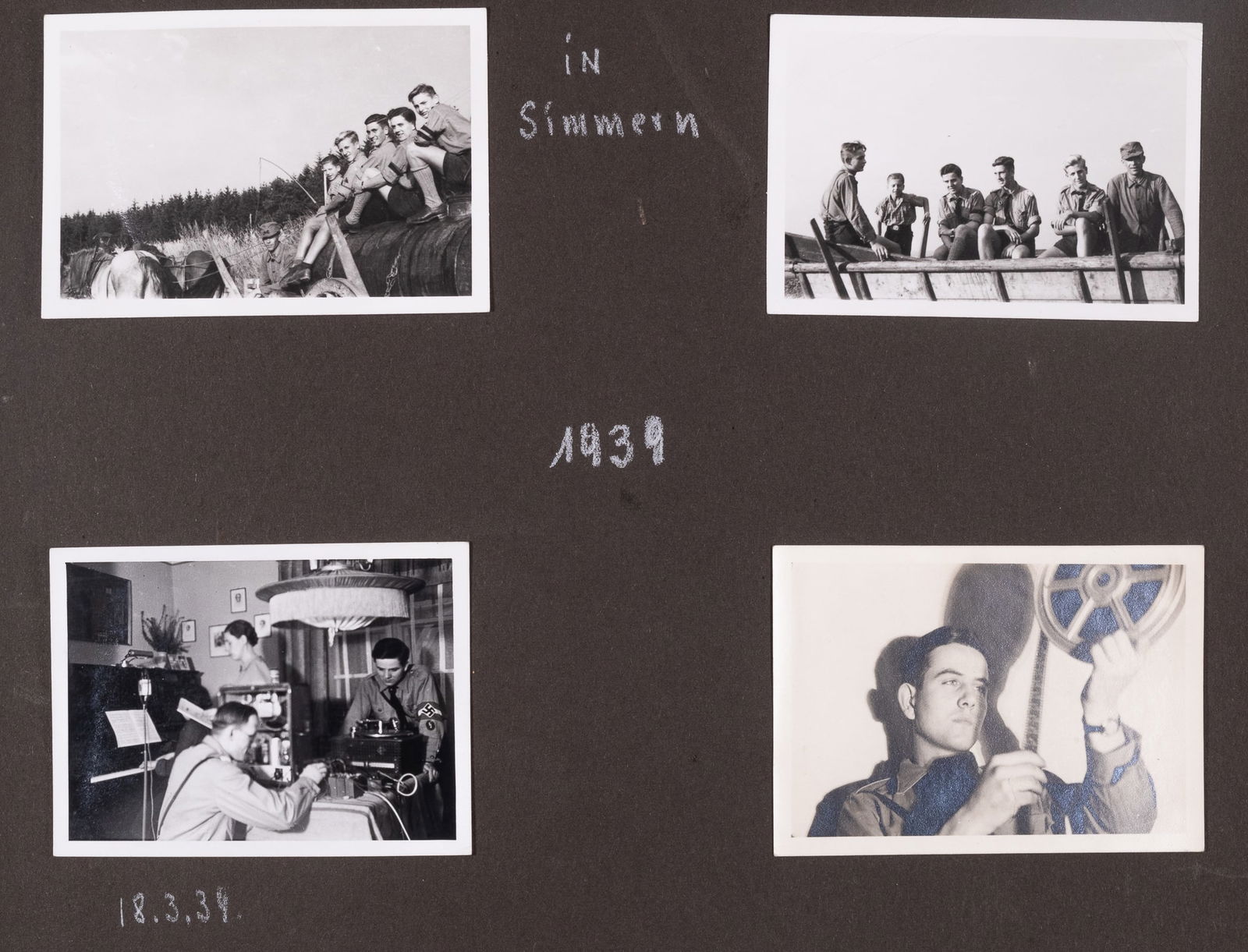 2 THIRD REICH PHOTO ALBUMS: Two Third Reich photo albums, one with 315 photos, with photos of German nurses, German soldiers, along with children and family photos. The second album is leather-bound, a family album with 115