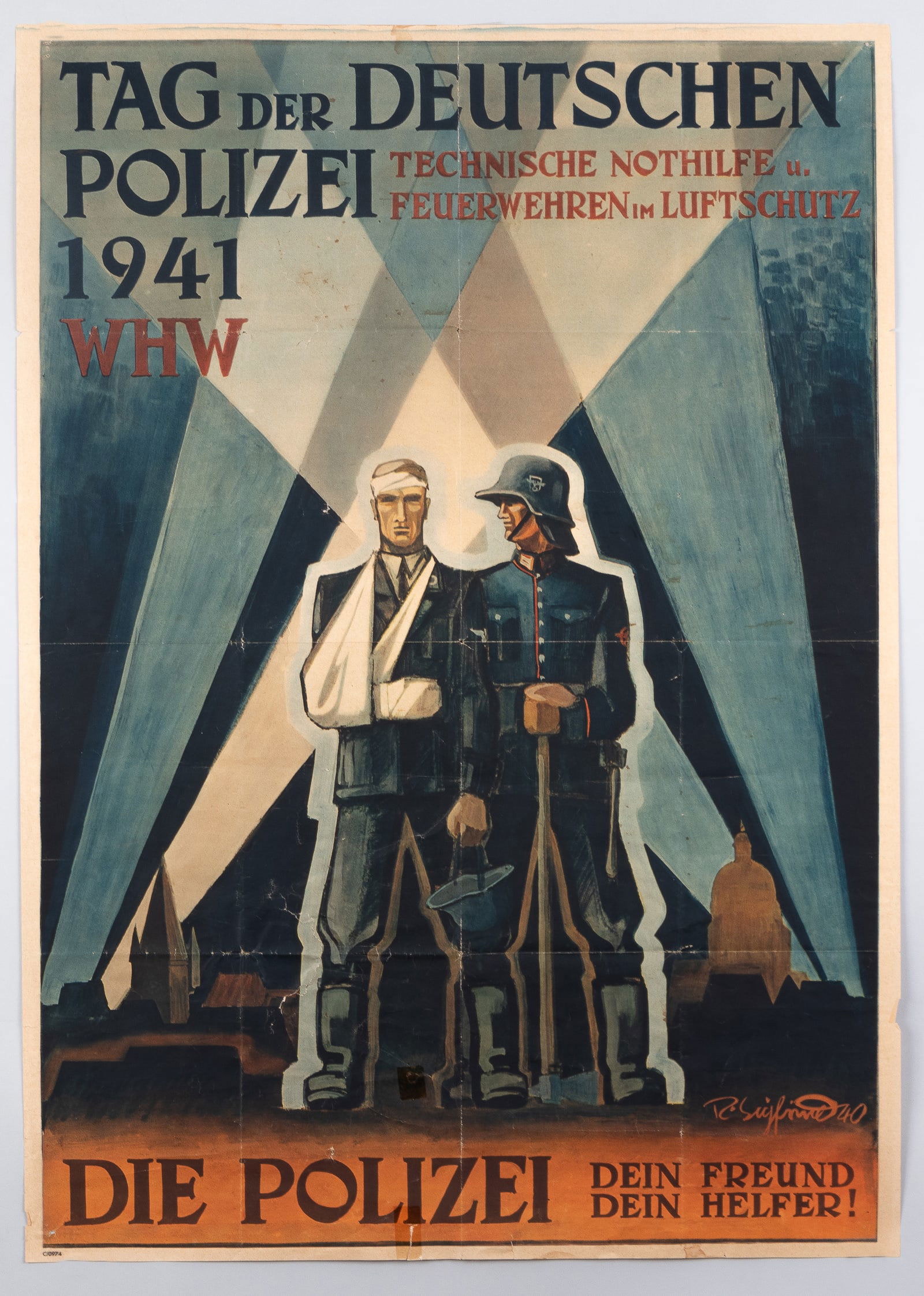1941 TAG DER DEUTSCHEN POLIZEI -DAY OF THE GERMAN POLICE POSTER (1 of 3)