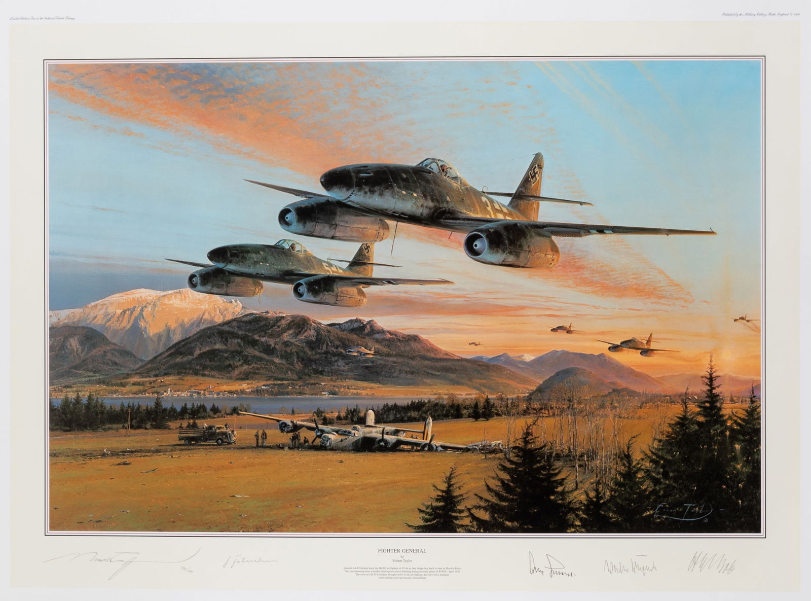 FIGHTER GENERAL ROBERT TAYLOR SIGNED BY PILOTS (1 of 1)