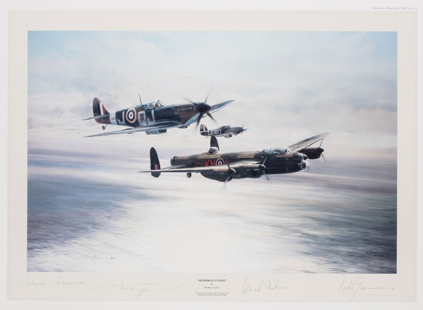 MEMORIAL FLIGHT ROBERT TAYLOR SIGNED BY PILOTS (1 of 1)