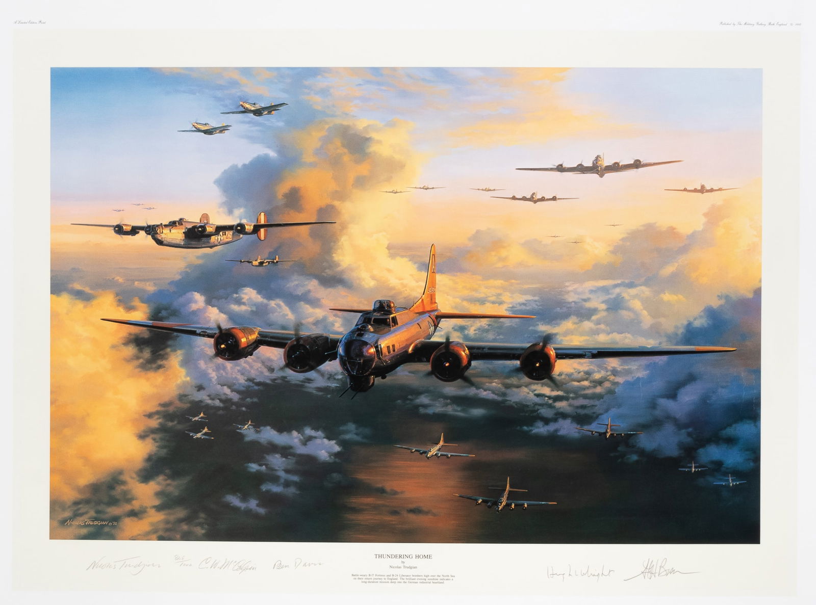 THUNDERING HOME NICOLAS TRUDIGAN SIGNED BY PILOTS (1 of 1)