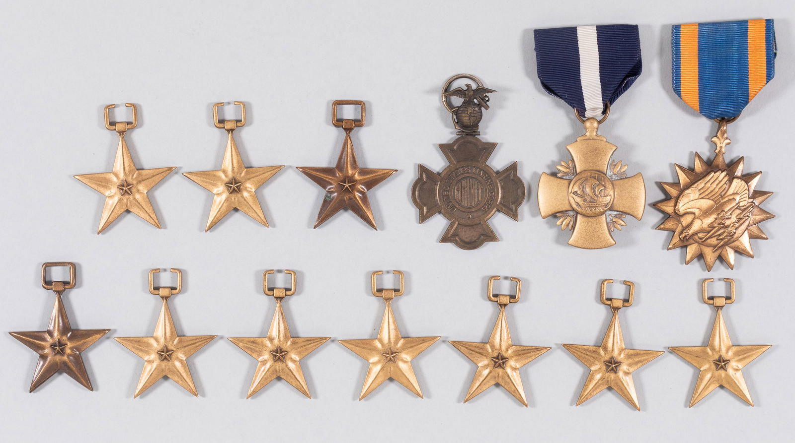 13 WWII AMERICAN MEDALS [11 NAMED] (1 of 2)