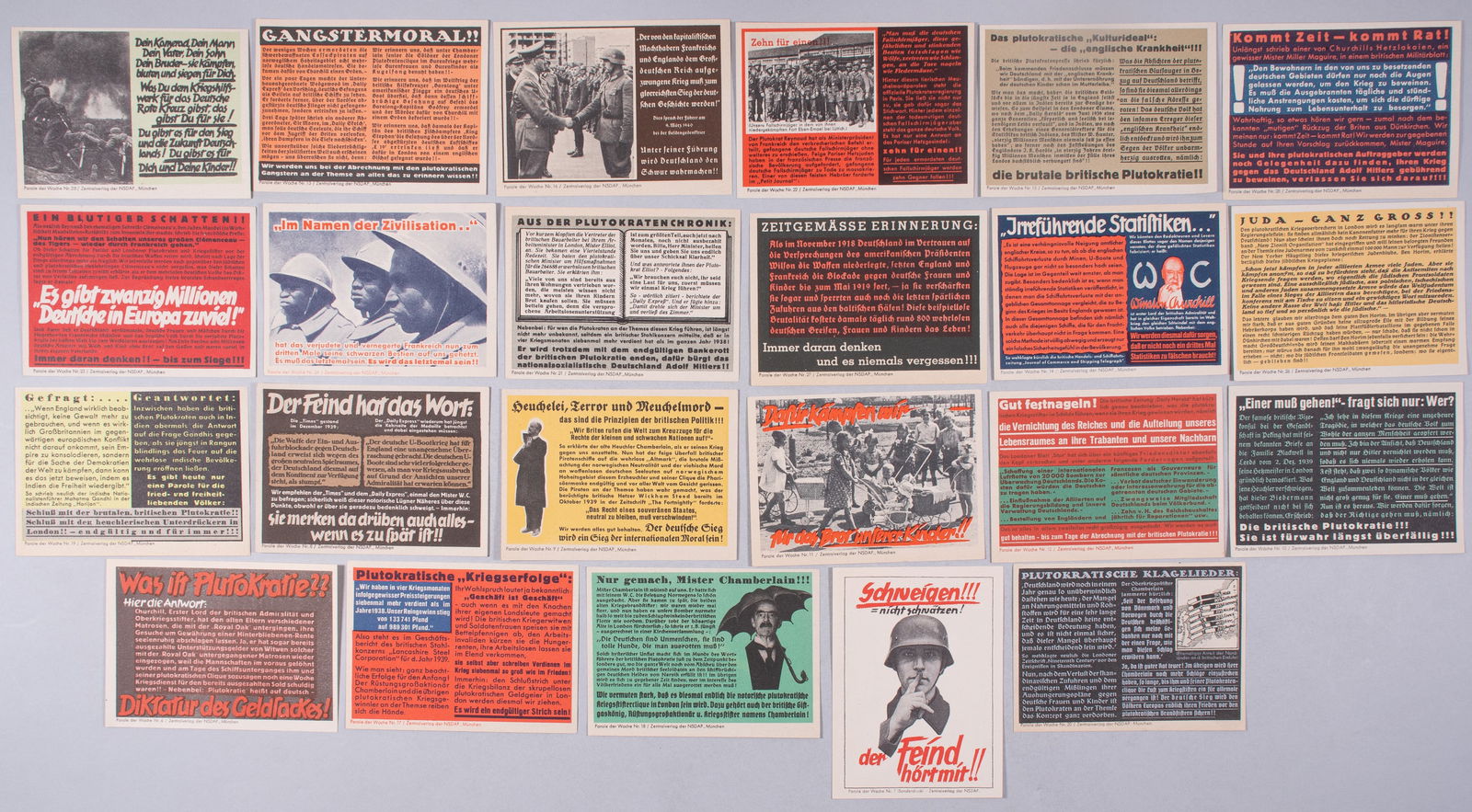 23 WWII GERMAN PAROLE DER WOCHE PROPAGANDA VIGNETTES (1 of 1)