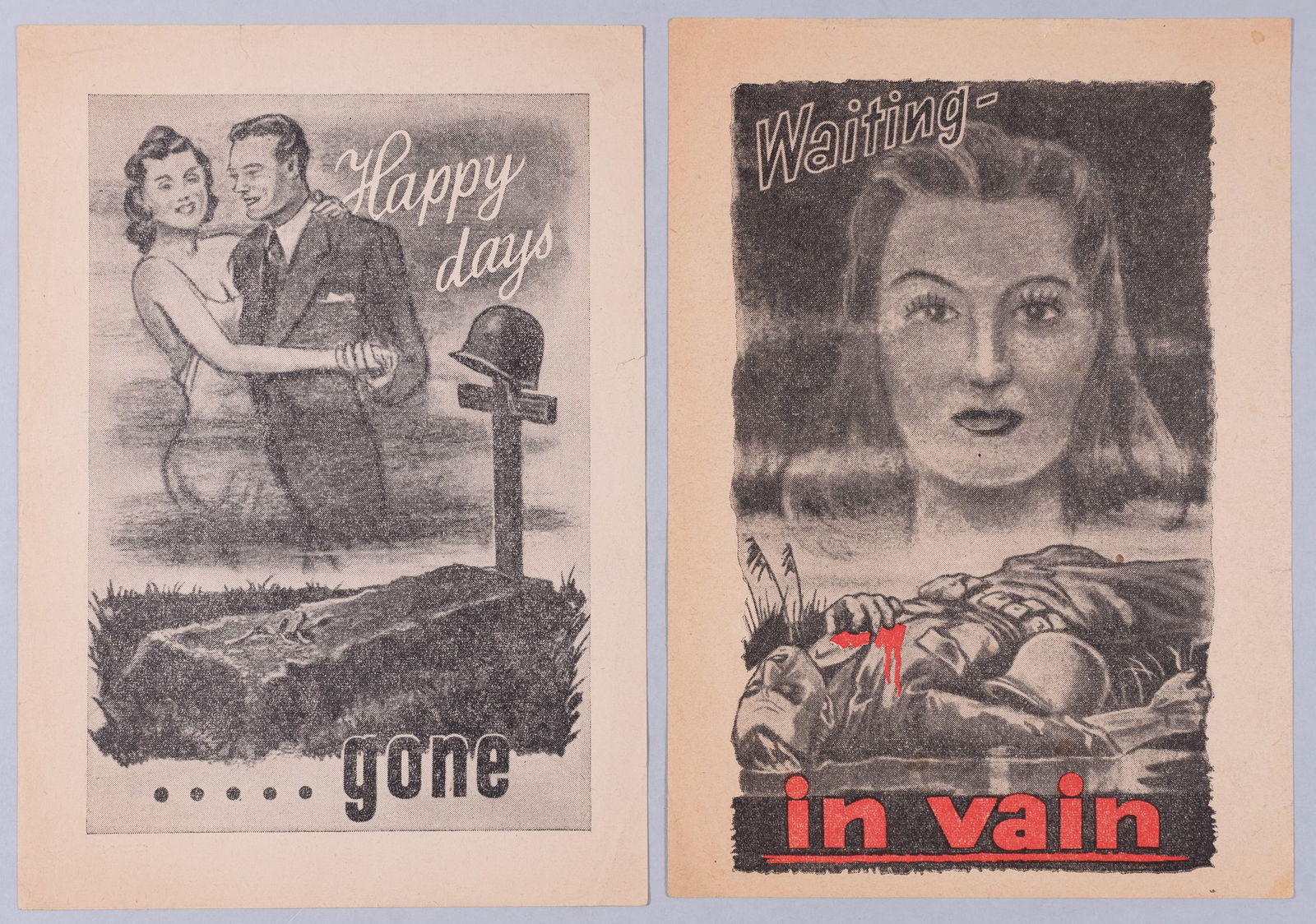 2 WWII PROPAGANDA LEAFLETS LIBERATED FROM THE PARIS NAZI PROPAGANDA OFFICE (1 of 2)