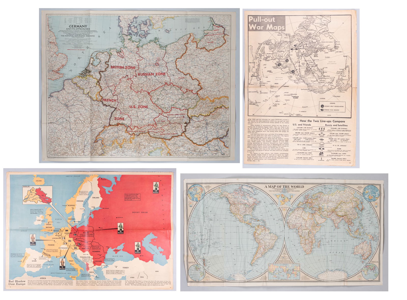 2 NATIONAL GEOGRAPHIC WWII MAPS (1 of 5)