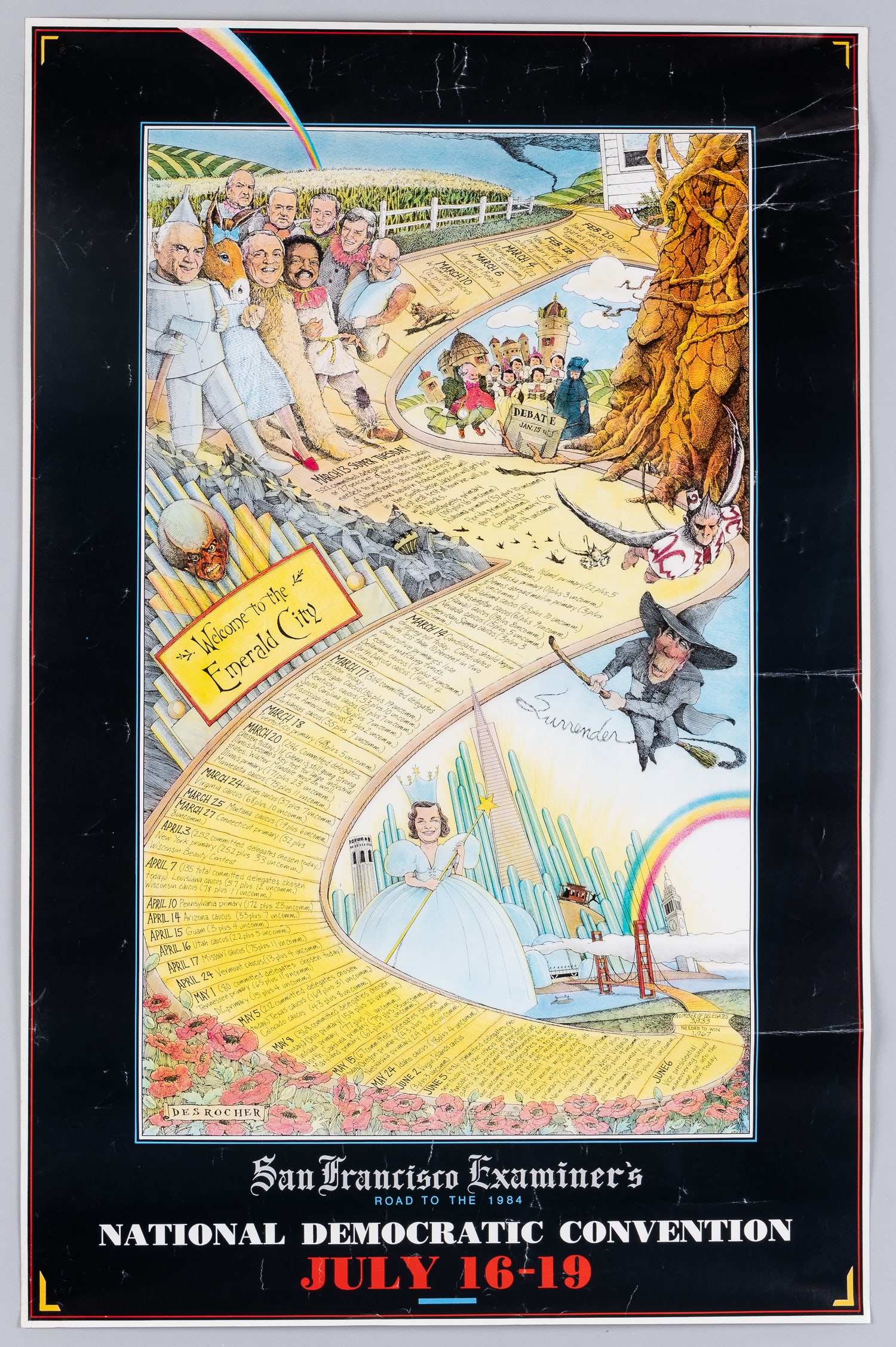 SAN FRANCISCO1984 NATIONAL DEMOCRATIC CONVENTION POSTER (1 of 1)