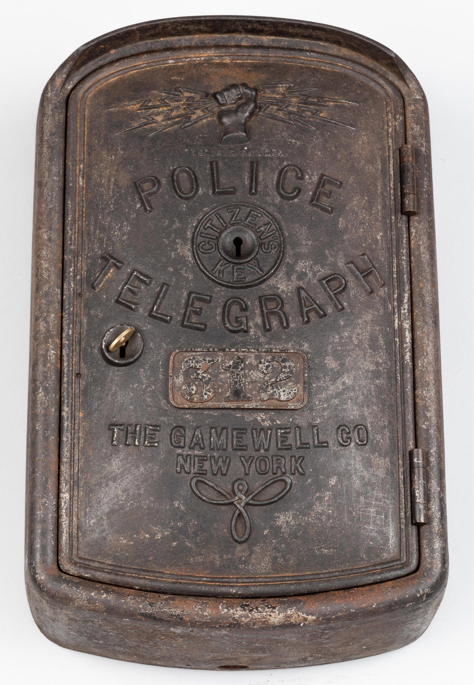 ORIGINAL GAMEWELL CO. POLICE TELEGRAPH CALL BOX (1 of 4)