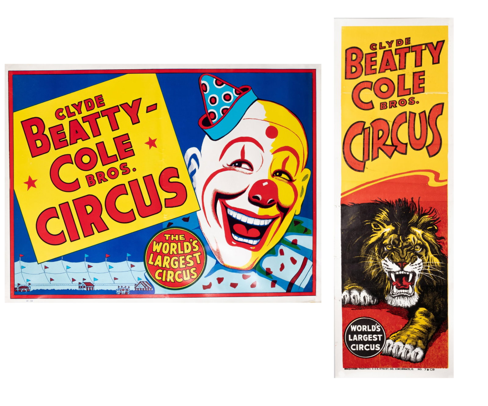 2 CLYDE BEATTY COLE BROS CIRCUS POSTER (1 of 3)