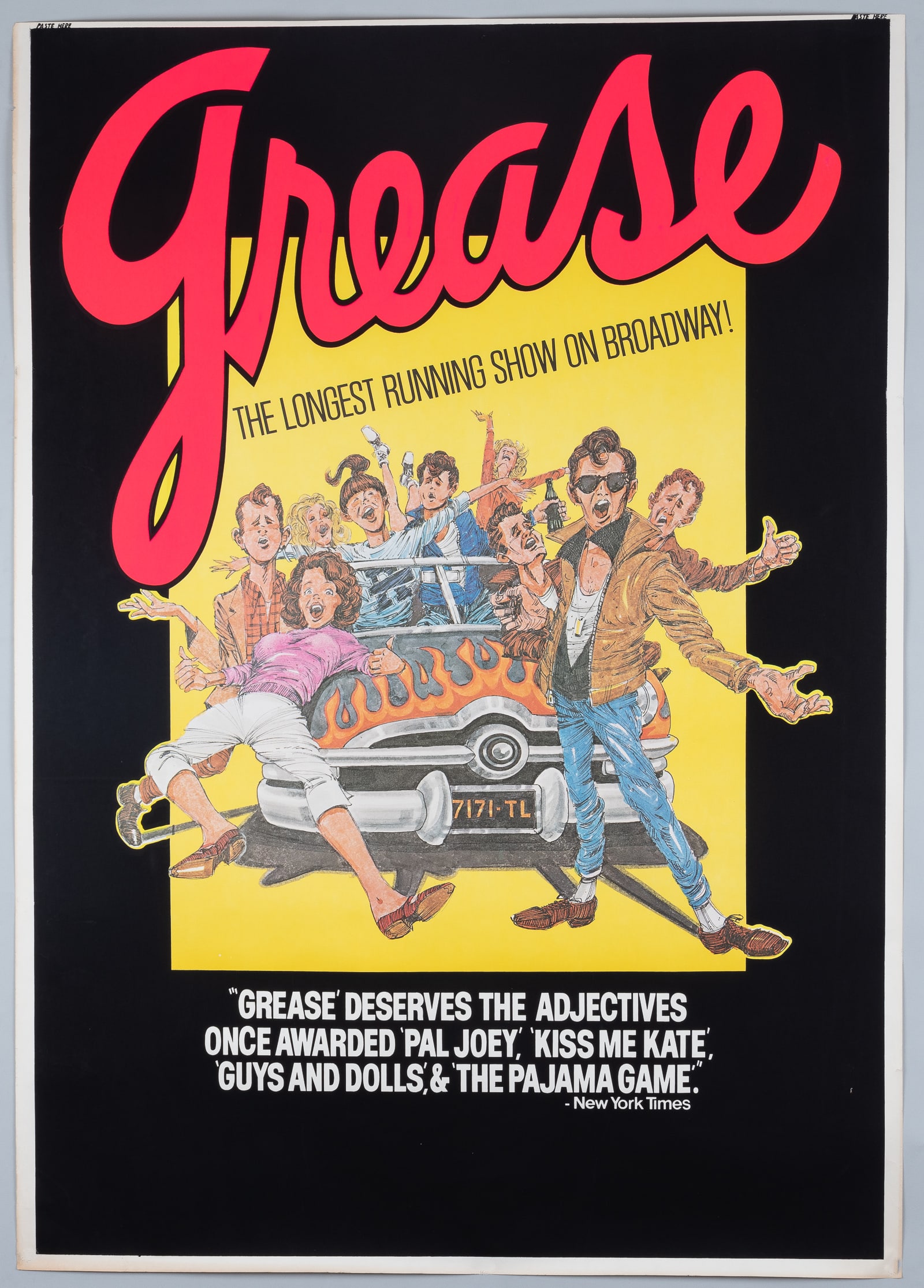 VINTAGE GREASE BROADWAY POSTER 1970S (1 of 1)
