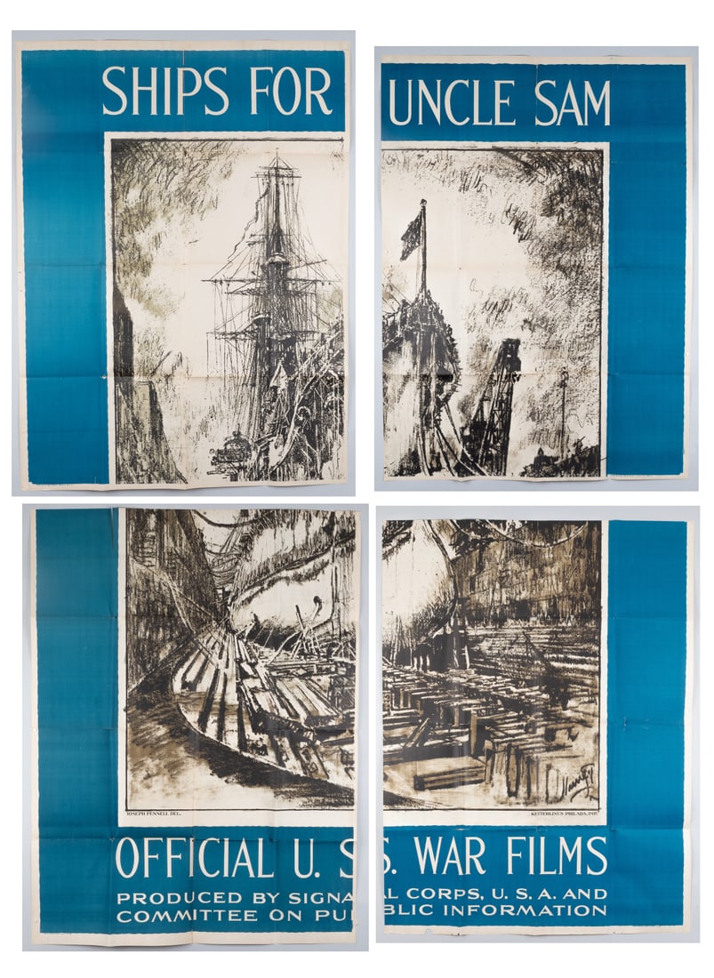 WWI SHIPS FOR UNCLE SAM JOSEPH PENNELL 6-SHEET POSTER (1 of 5)