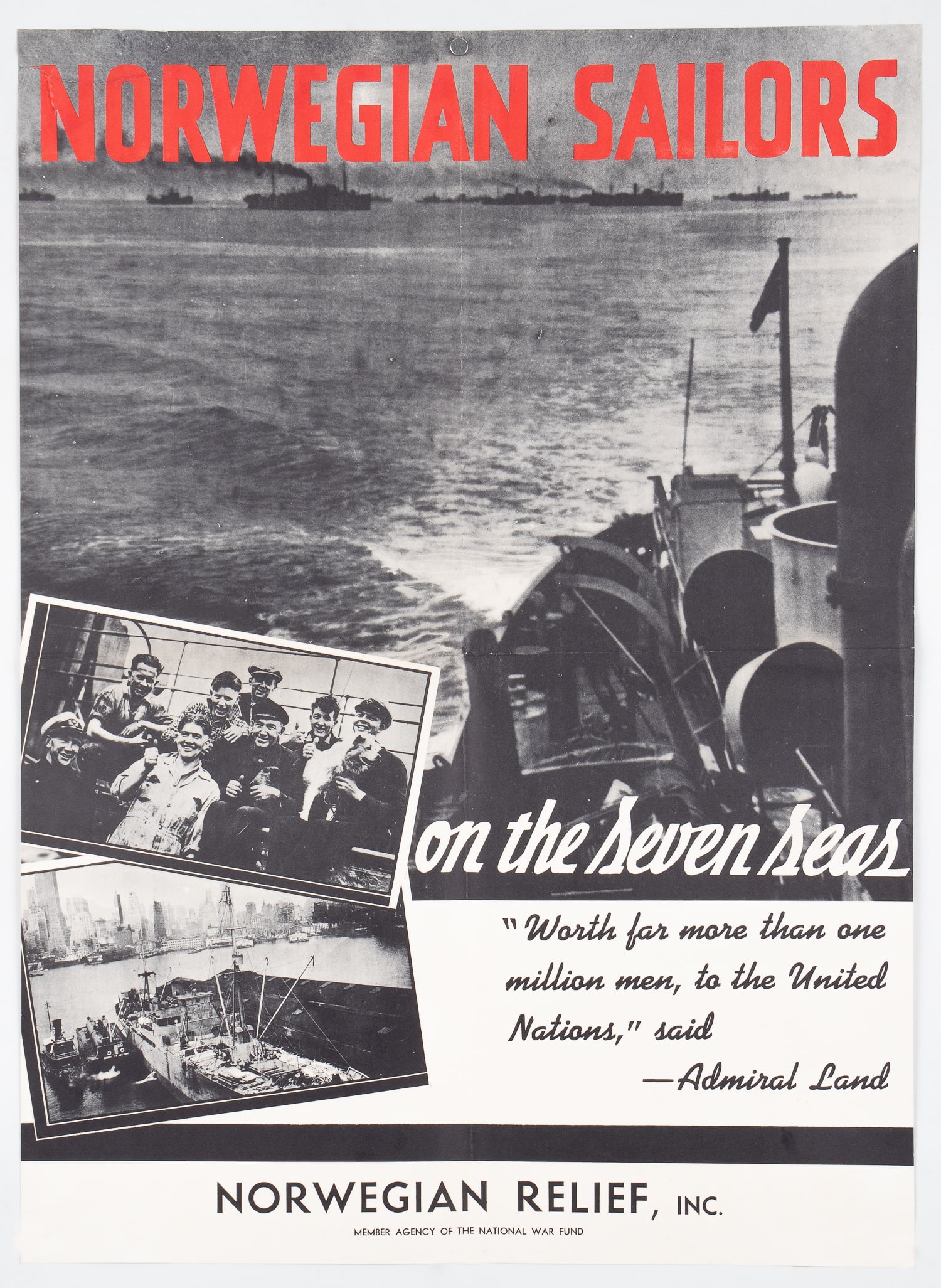 WWII NORWEGIAN RELIEF WAR FUND POSTER (1 of 1)