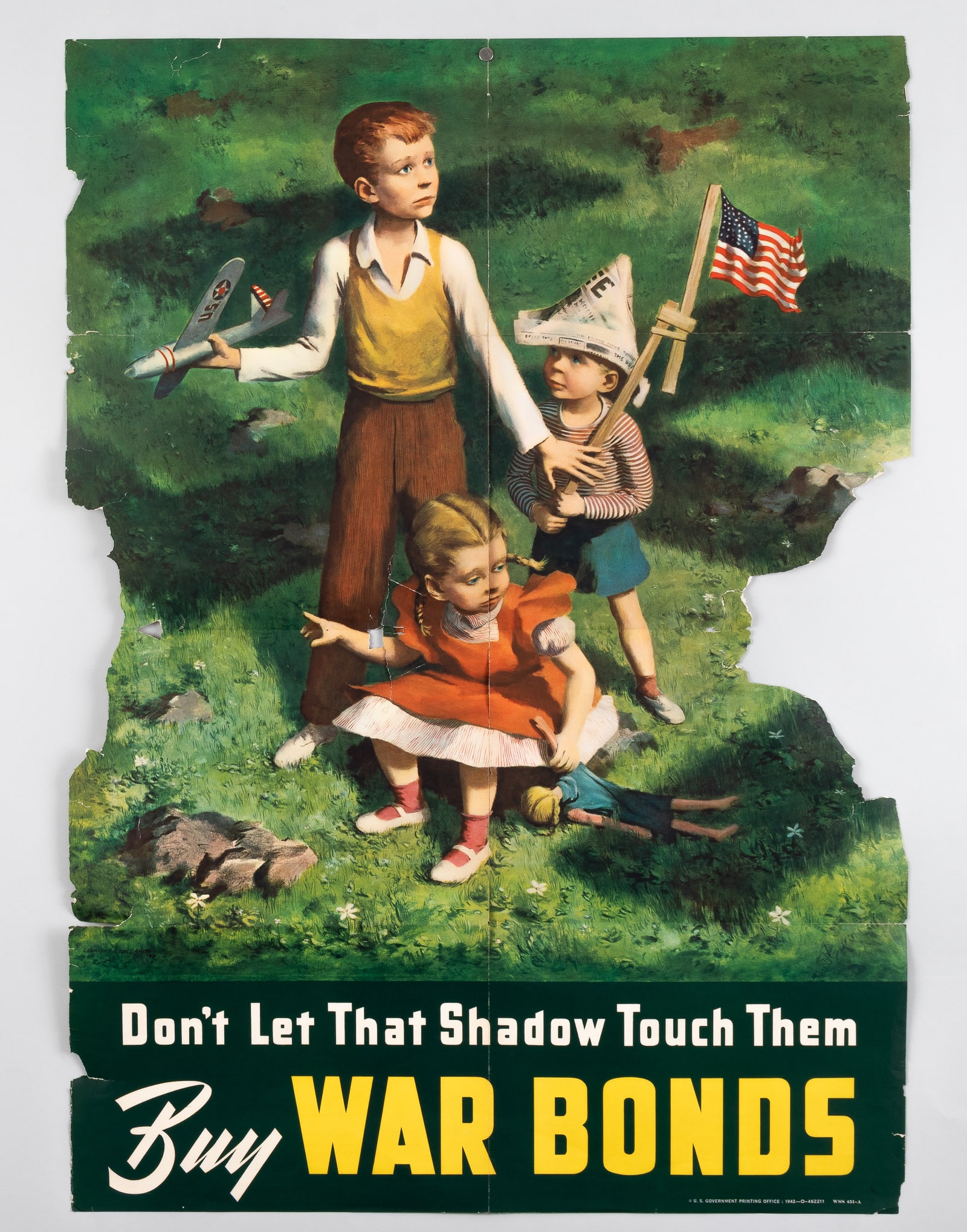 SHADOW TOUCH THEM WWII WAR BOND POSTER - L. B. SMITH (1 of 1)